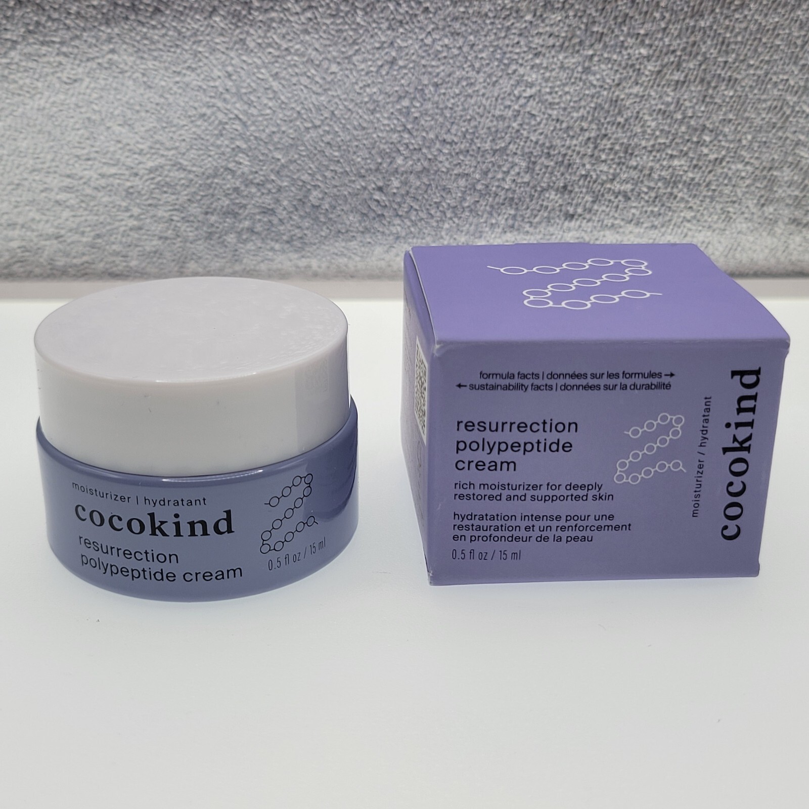 Cocokind Resurrection Polypeptide Cream – Travel/Mini Size 0.5oz 15mL New In Box