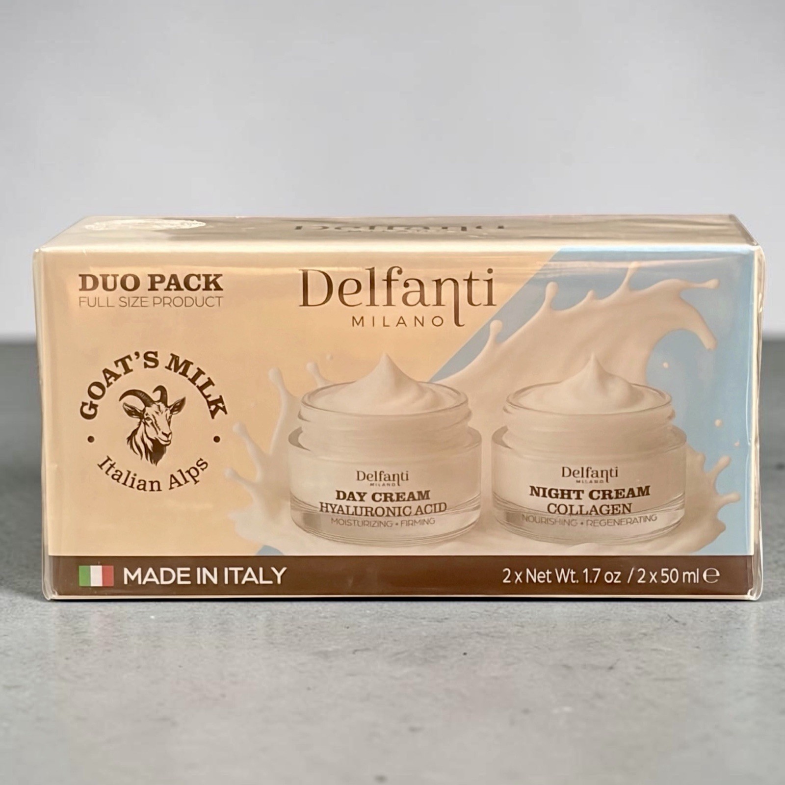 Goat Milk Face Cream Day & Night Set 2x50ml – Moisturizing Skin Care Duo