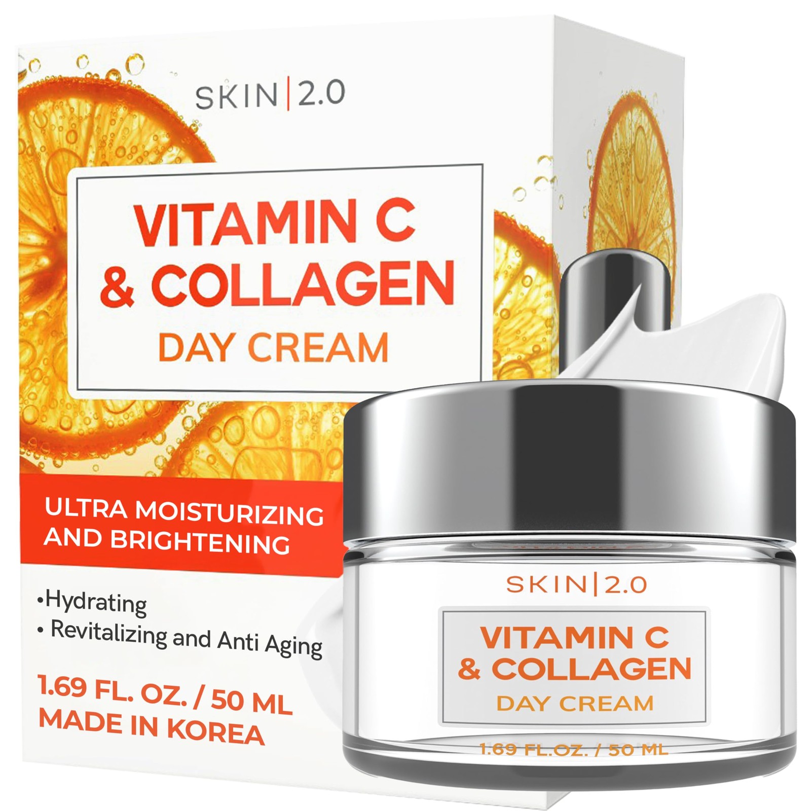 Cremas Coreanas Antienvejecimiento Para La Cara De Dia Con Vitamina C y Colágeno