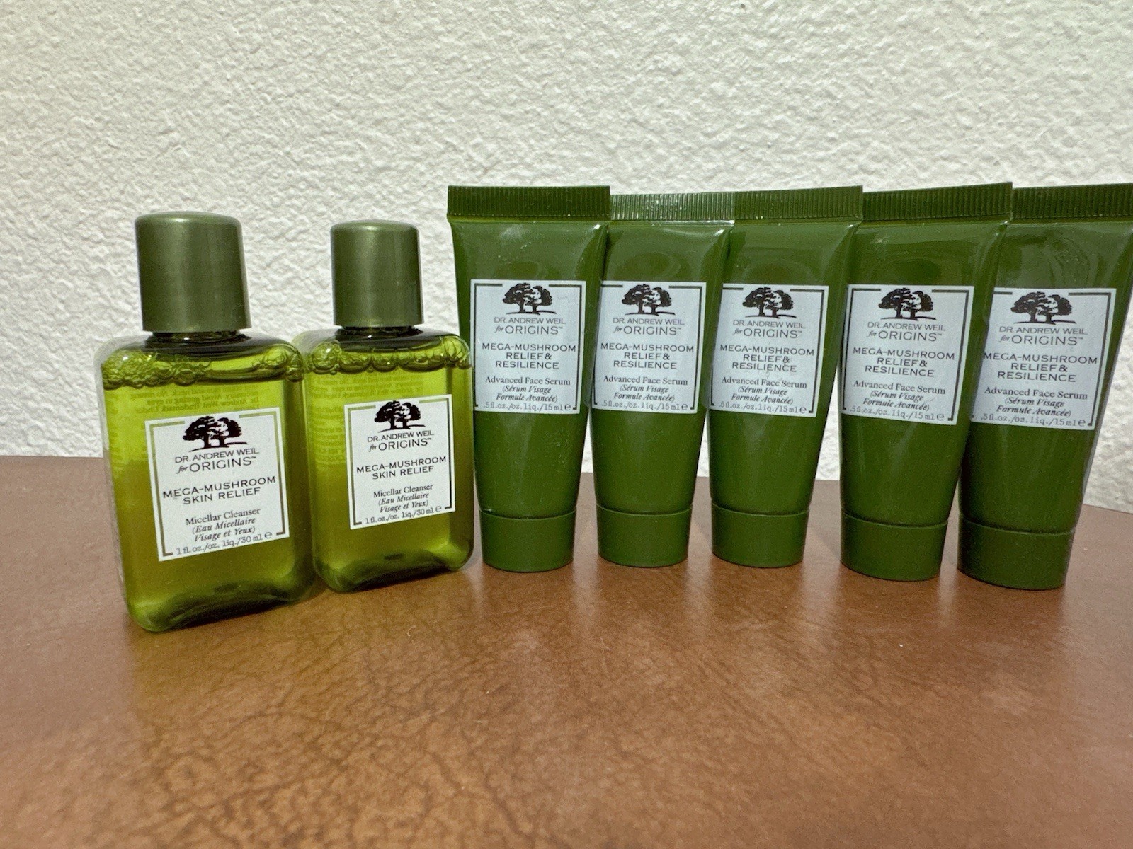 Origins Mega-Mushroom Relief & Resilience Serum 15mlx5, Lotion 30mlx2