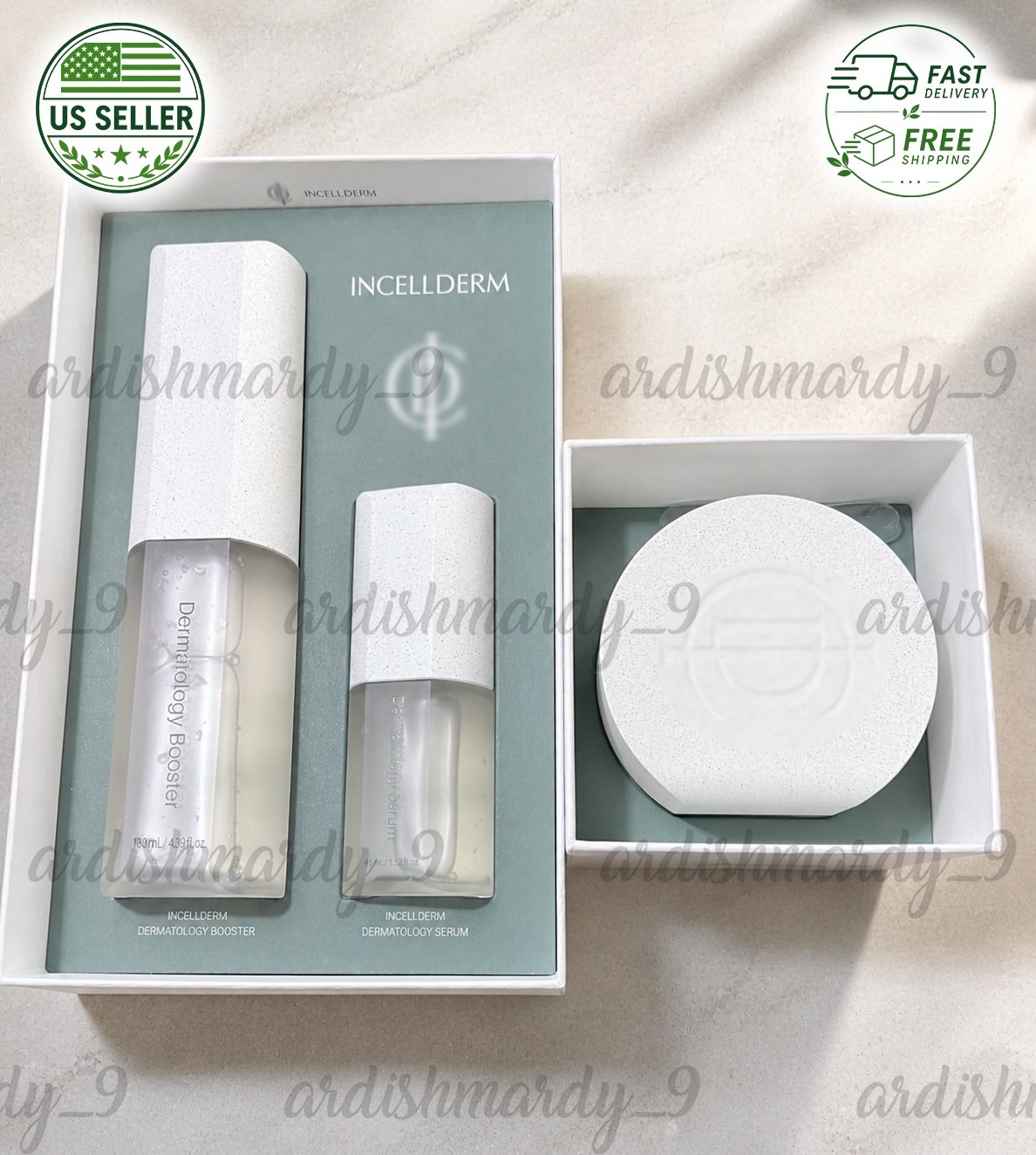 INCELL.DERM SET : 3 Dermatology First Package EX Booster + Serum + Active Cream