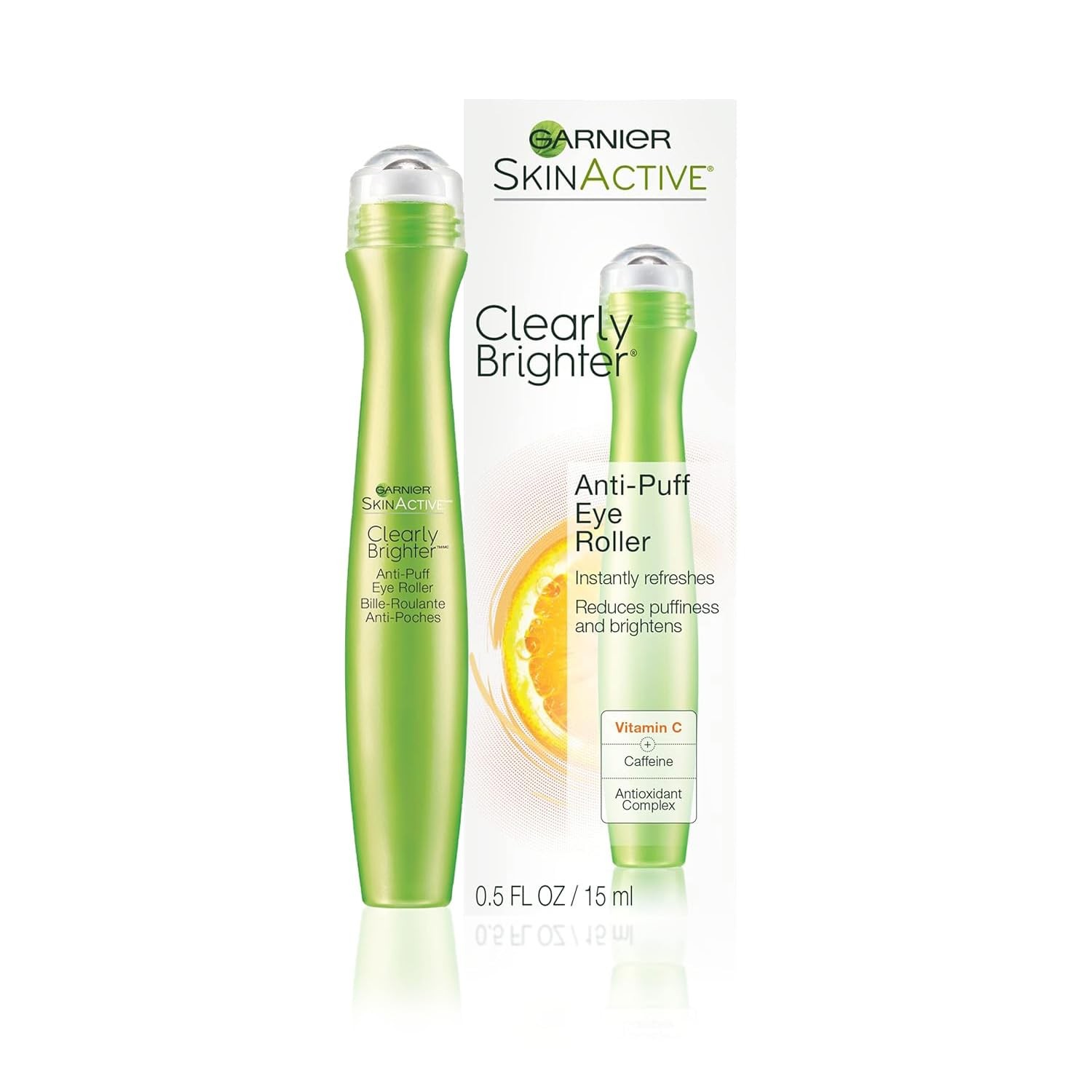 Garnier Clearly Brighter Anti-Puff Eye Roller,, 0.5 Fl Oz