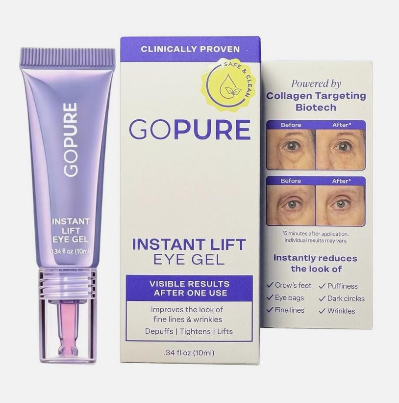 [Go Pure] Instant Lift Eye Gel fresh PRODUCT Depuffs Tightens Lifts 0.34 Oz NIB