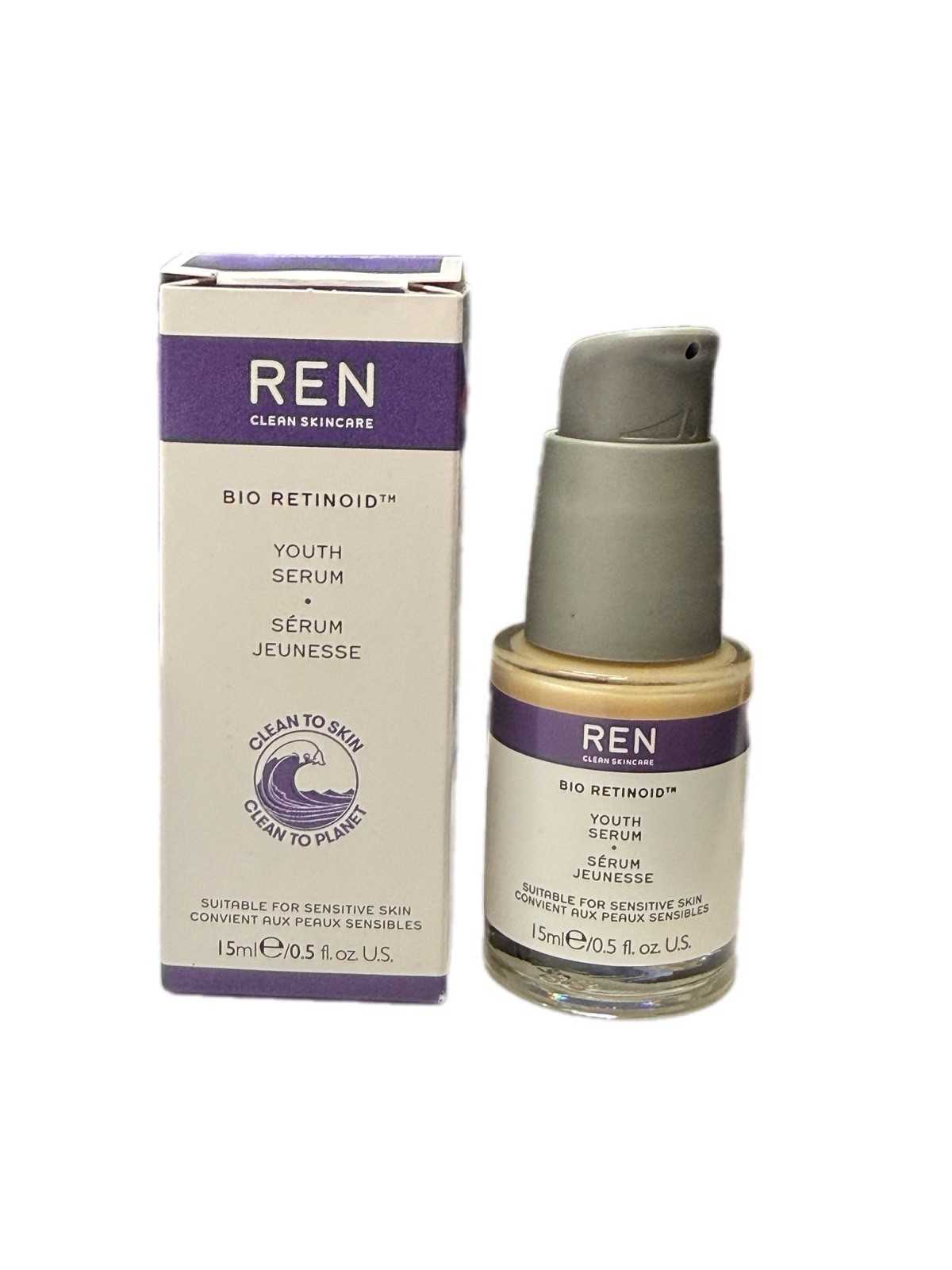 REN Clean Skincare Bio Retinoid YOUTH SERUM 0.5 oz NIB