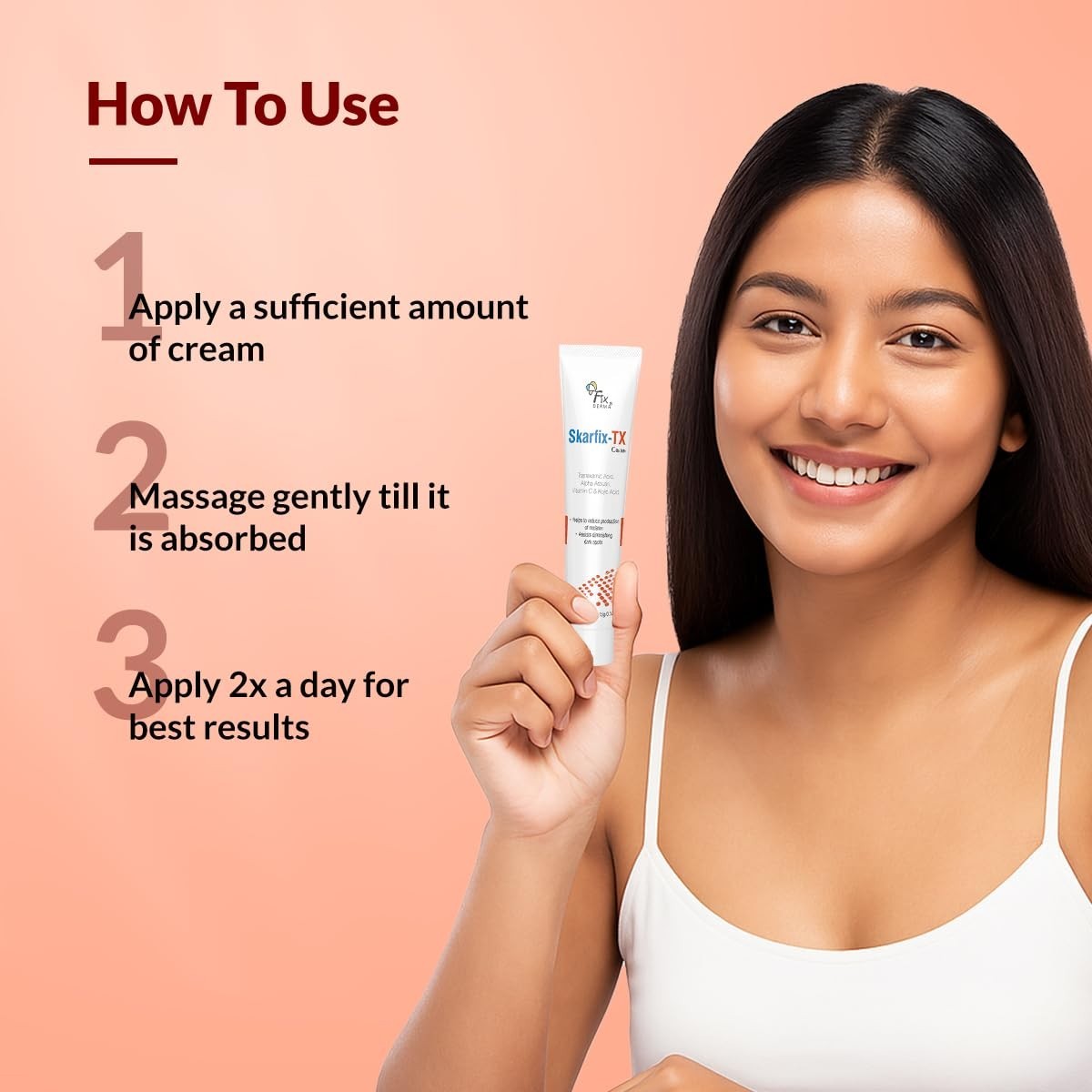 Fixderma Tranexamic Acid + 2%Kojic Acid + 1%Arbutin SKARFIX TX Face Cream (30 g)