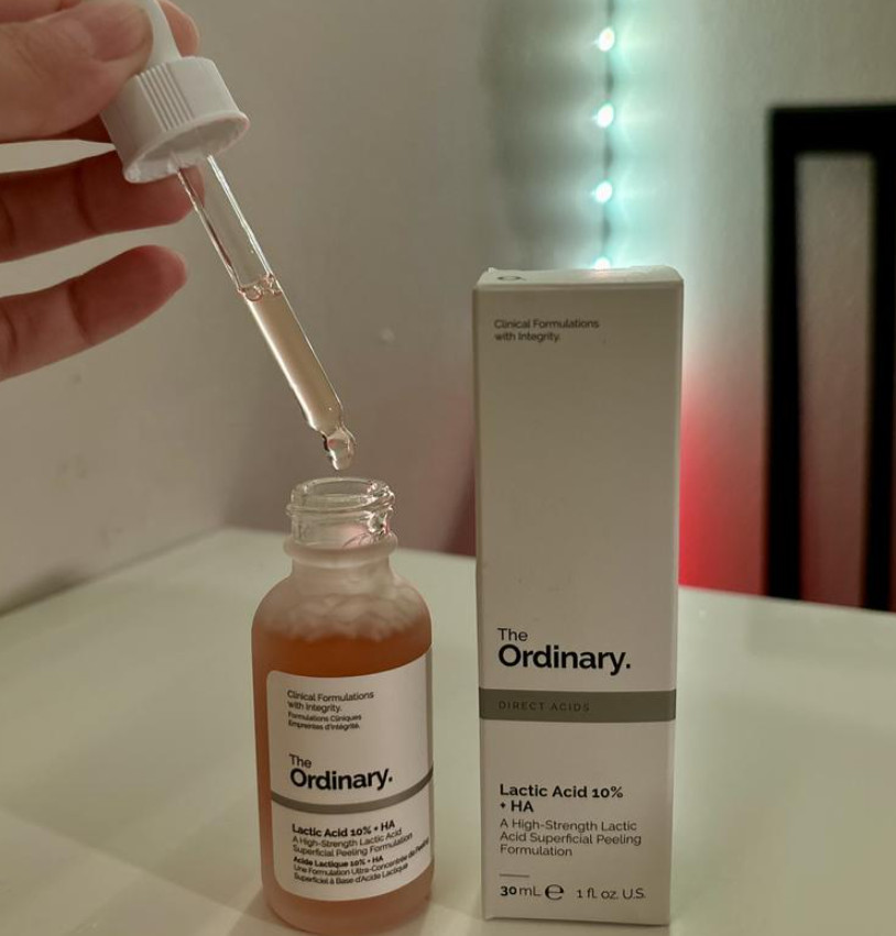 The Ordinary Lactic Acid 10% + HA 2% High-Strength Exfoliating Serum,1 oz/ 30 mL