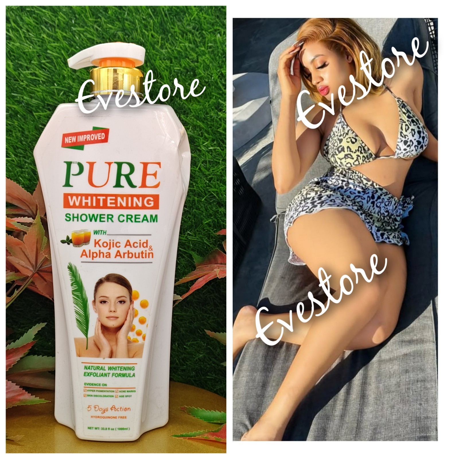 Pure Whitening Exclusive Body Shower Gel Papaya Extracts & Vit. C 1000ml