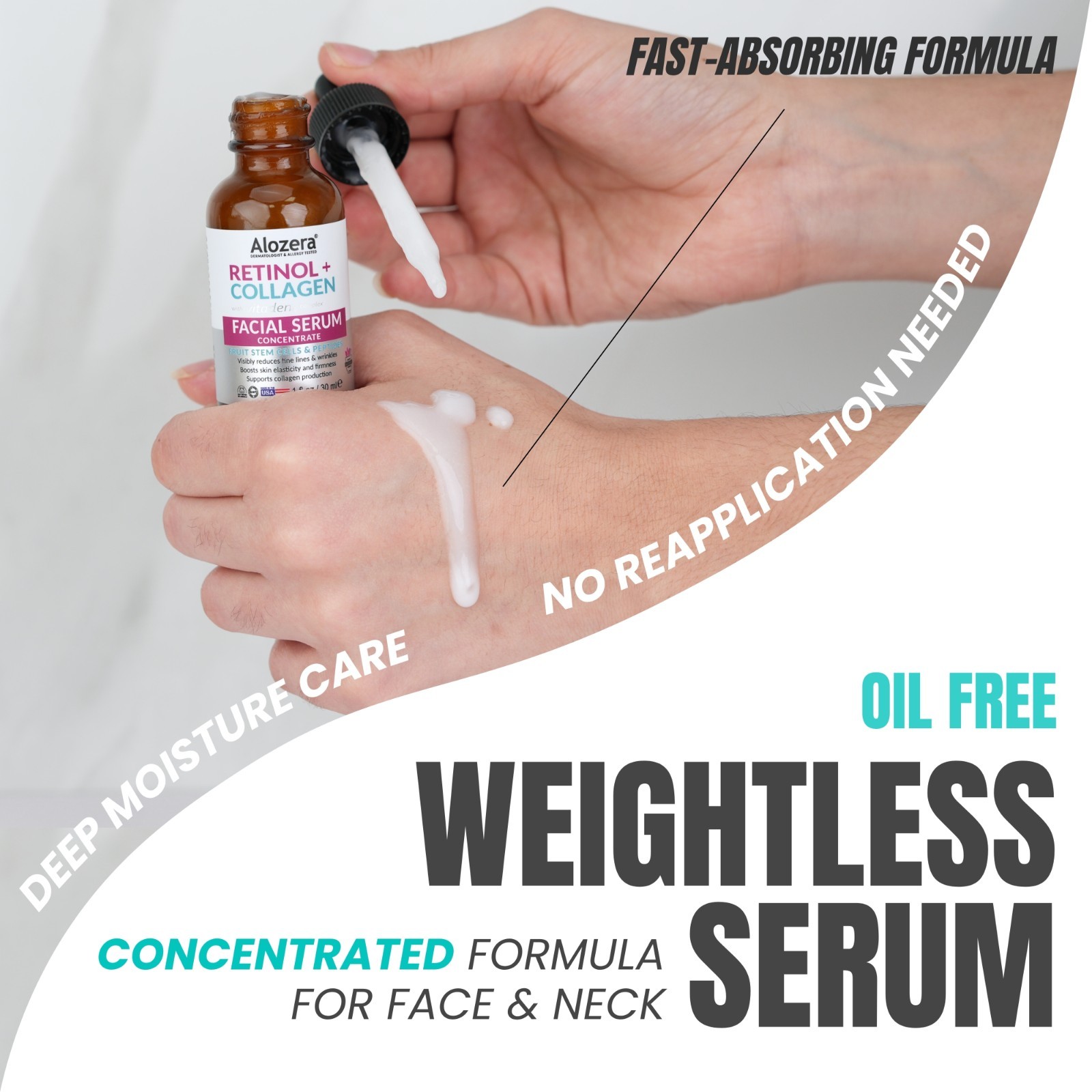 Alozera Retinol Collagen Serum Face Anti Aging Wrinkles Firming Stem Cell
