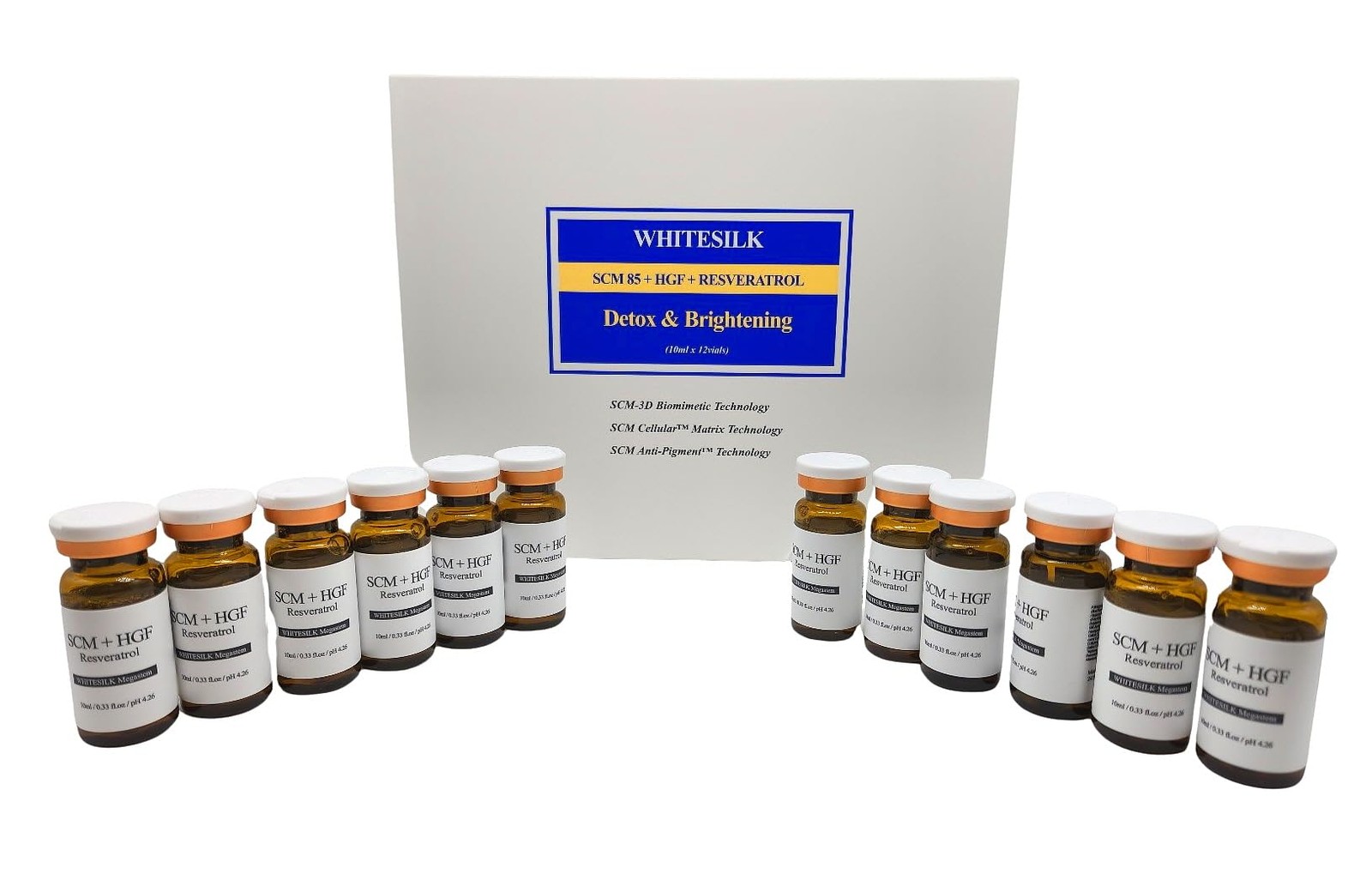 (85%) Human Stem Cell & (10%) PDRN Anti-Aging & Repair Ampoule Serum (12 Vial…