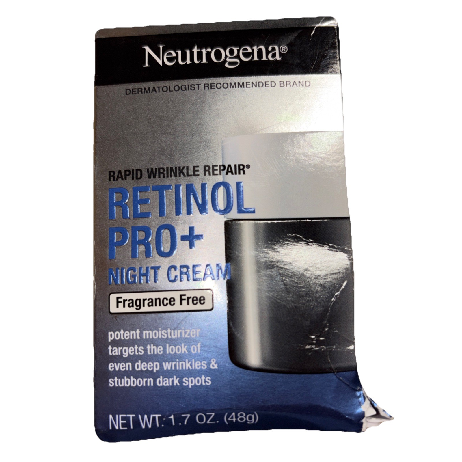 Neutrogena Rapid Wrinkle Repair Retinol PRO+ Night Cream Fragrance-Free 1.7oz.