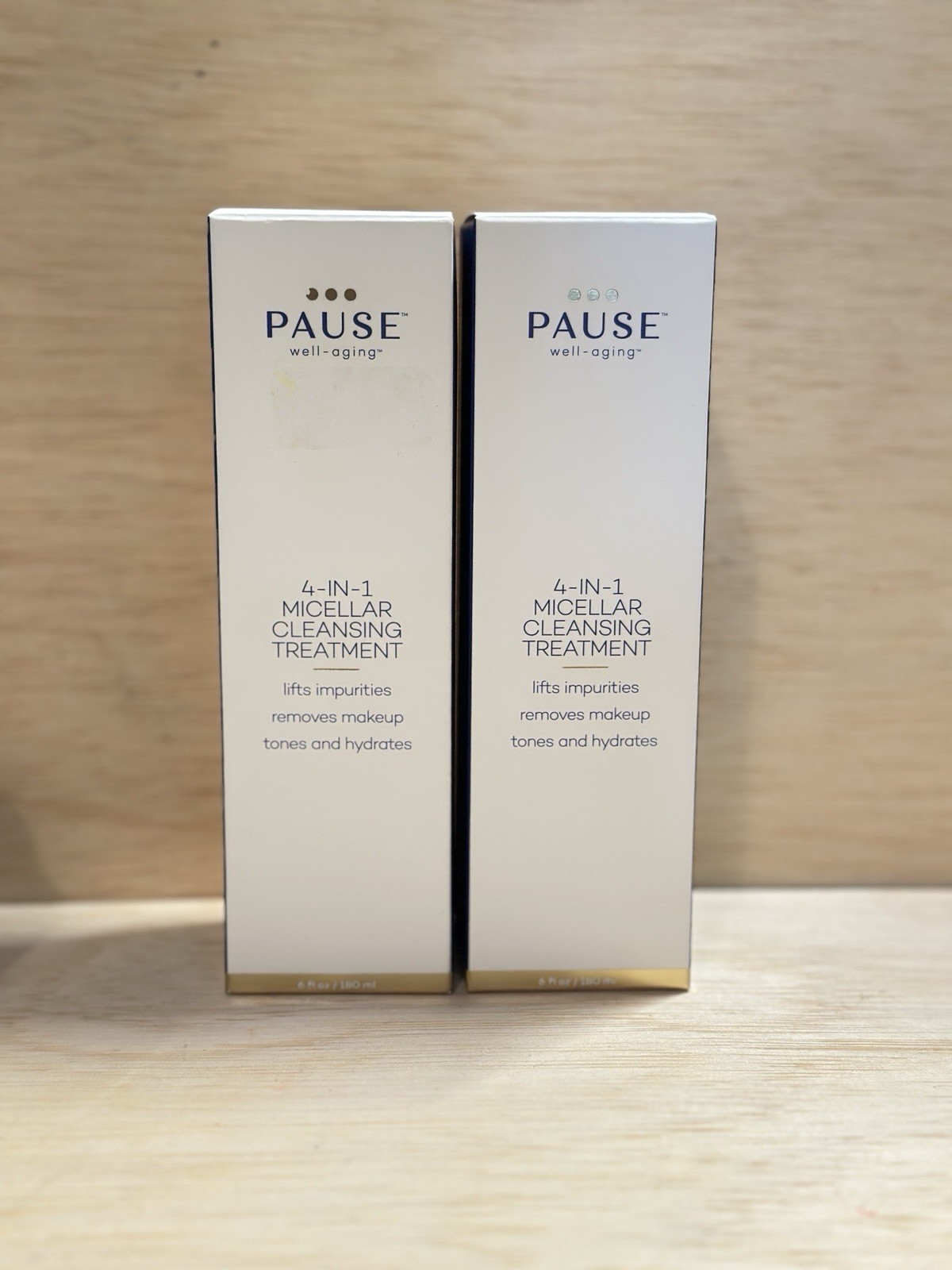 Lot 2-Pause Well-Aging 4 in 1 Micellar Cleansing Treatment Tones 6oz Ea