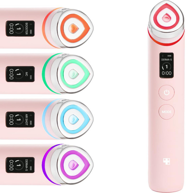 Medicube Age-R Booster Pro Pink 6-In-1 Real Glass Glow Beauty Massager Looking