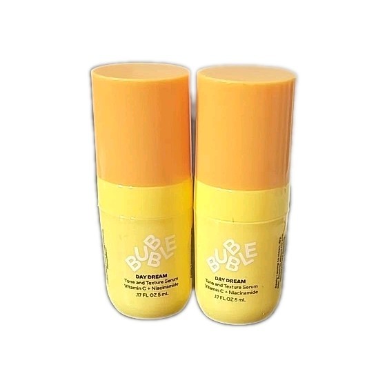 2 X Bubble Day Dream Tone Texture Vitamin C Niacinamide Serum .17 Oz TRAVEL SIZE