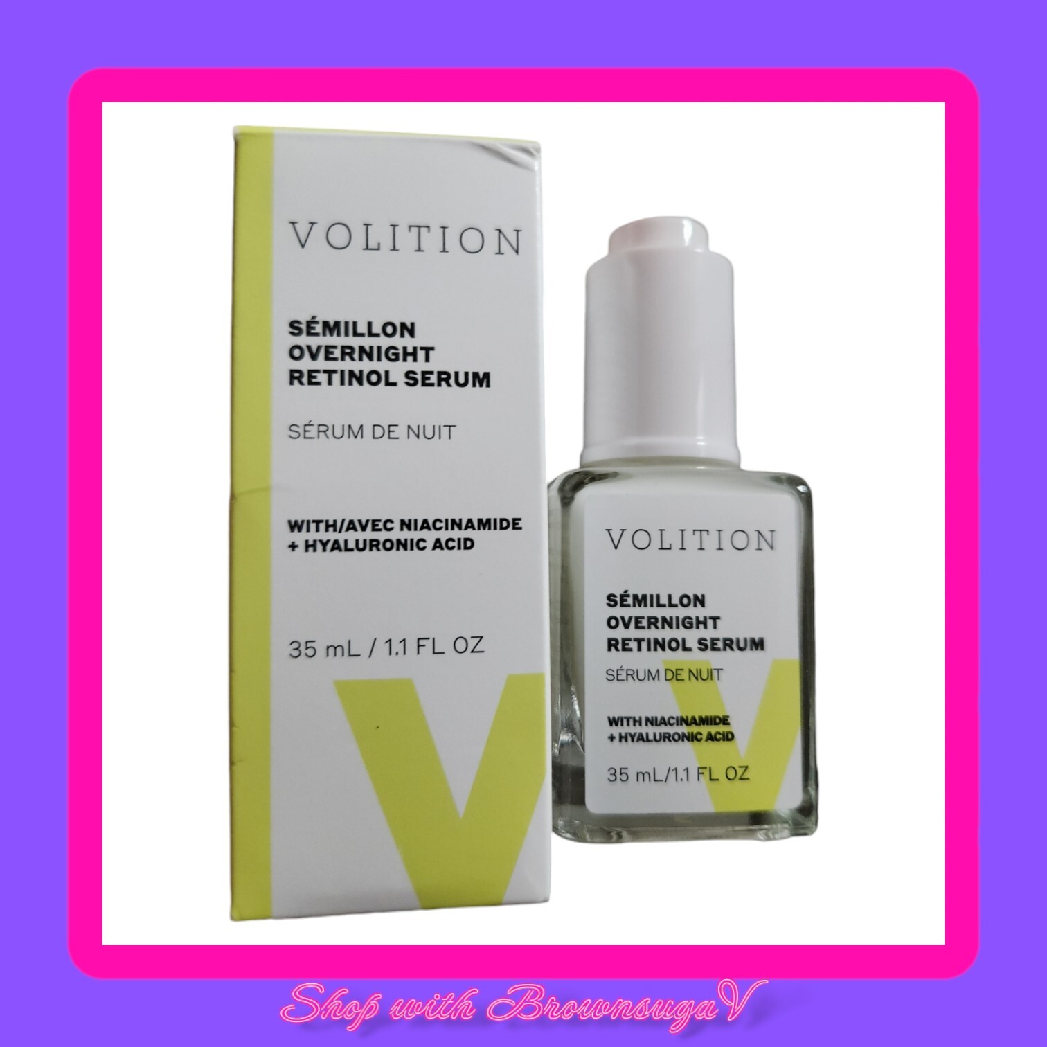 New Volition Semillon Overnight Retinol Serum – Full Size 1.1oz/35ml