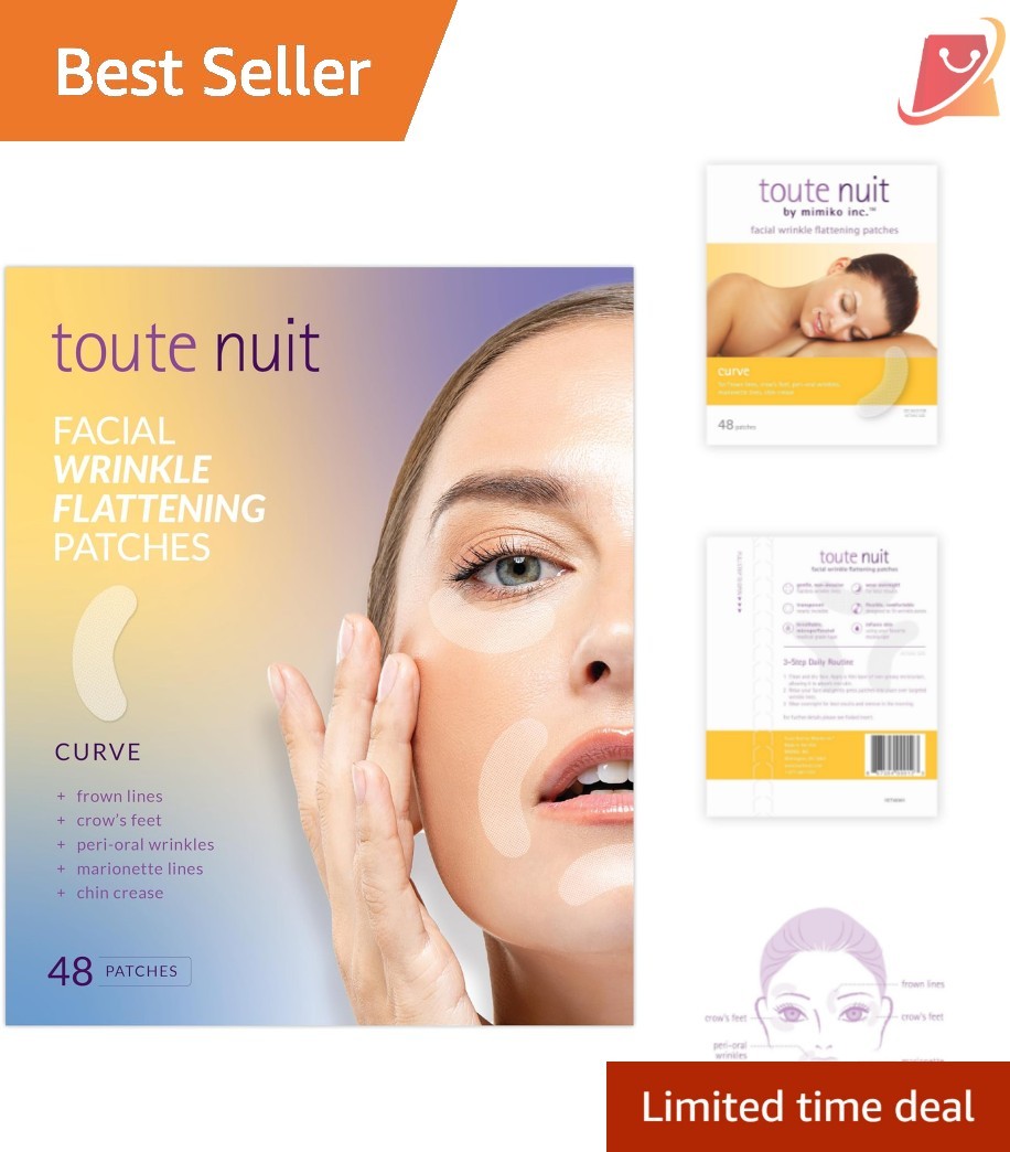 Face Wrinkle Patches Hypoallergenic Anti-Aging Firming, 48 Count