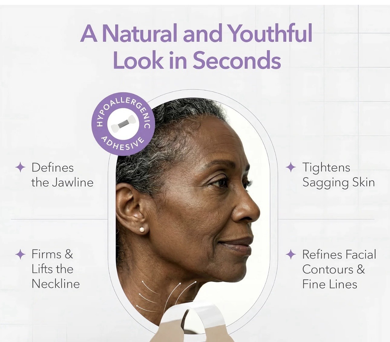 Neck-Less Neck Lift Strips 25 Ct Lifting Firming Invisible Waterproof