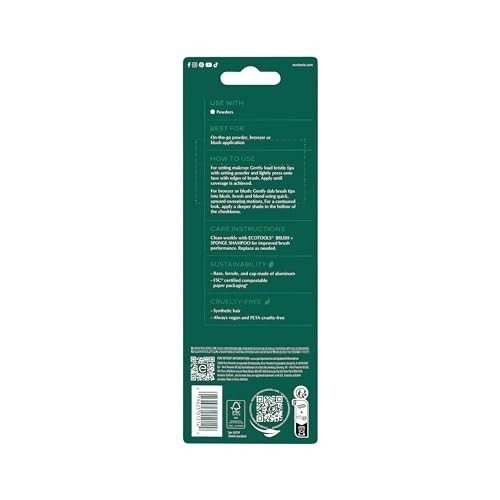 EcoTools Retractable Face Makeup Brush, Kabuki 1 Count (Pack of 1), Green