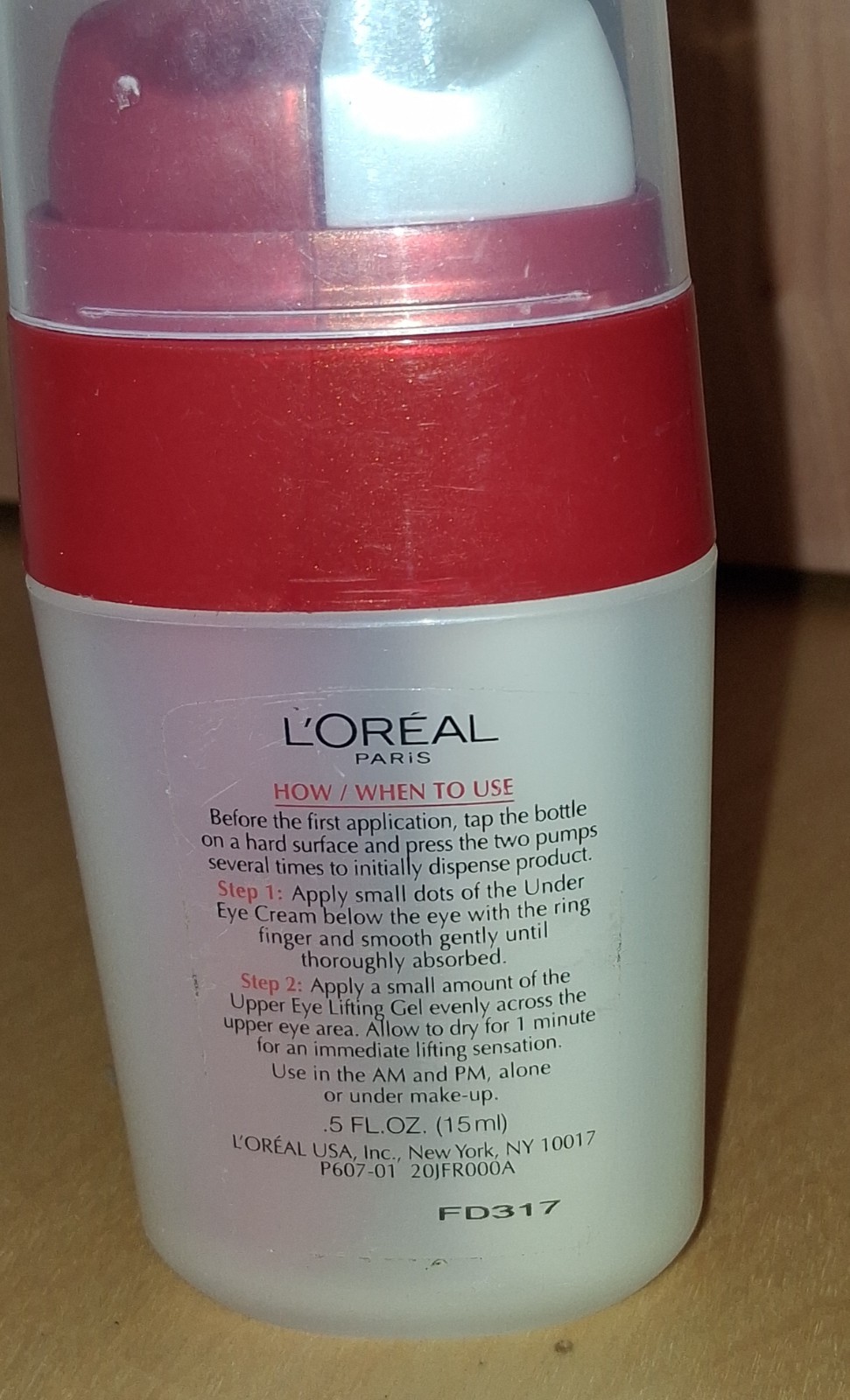 LOREAL REVITALIFT DOUBLE LIFTING EYE TREATMENT NEW 0.5 oz