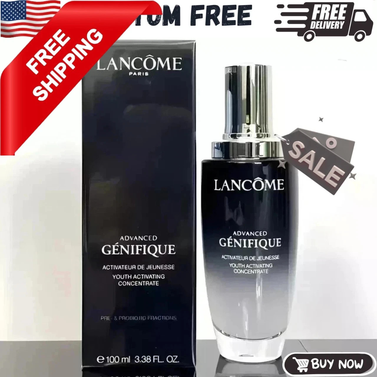 Lancom Advanced Genifique Youth Activating Concentrate 3.38oz /100ml New in BOX.