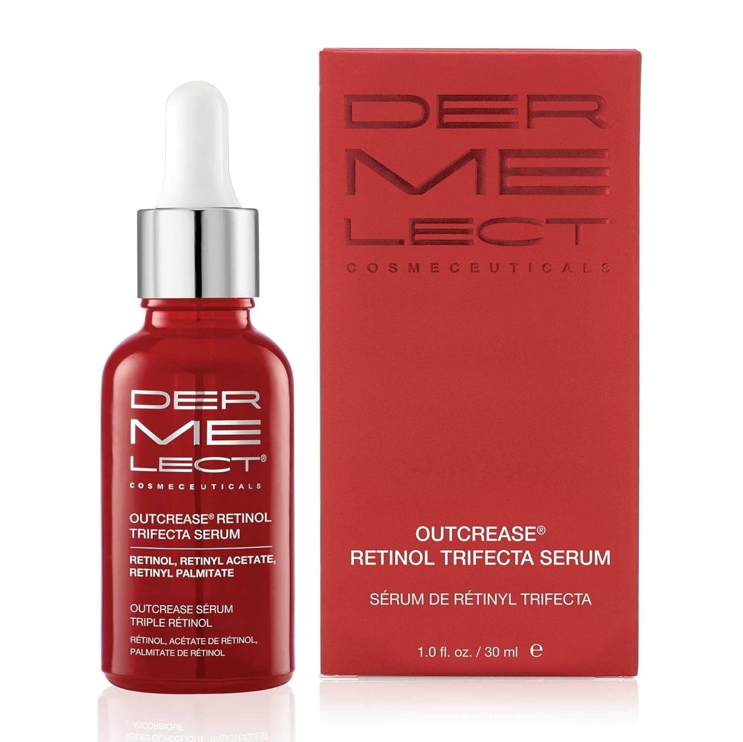 NEW Dermelect Cosmeceuticals Outcrease Retinol Trifecta Face Serum Anti Aging