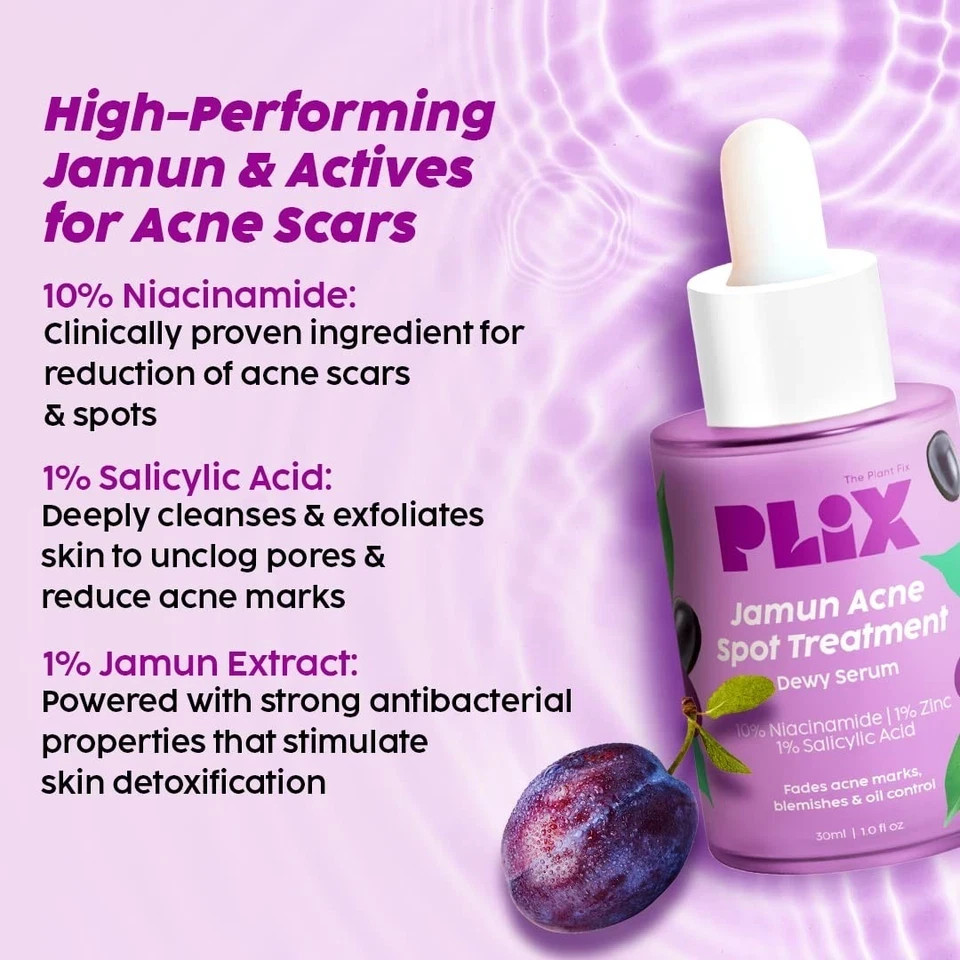 The Plant Fix Plix 10% Niacinamide Jamun Face Serum 30ml Pack Of 2 For Unisex