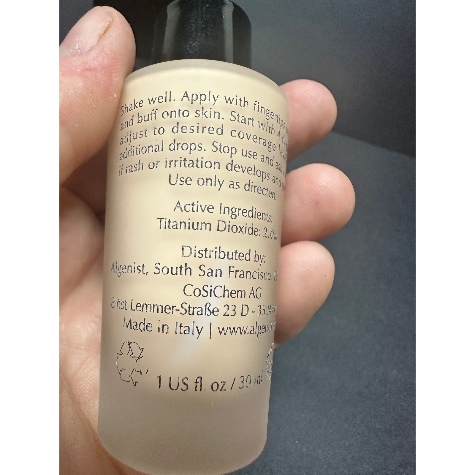 NEW Algenist REVEAL Color Correcting Anti-Aging Serum SPF 15 Tint Fair 1 oz