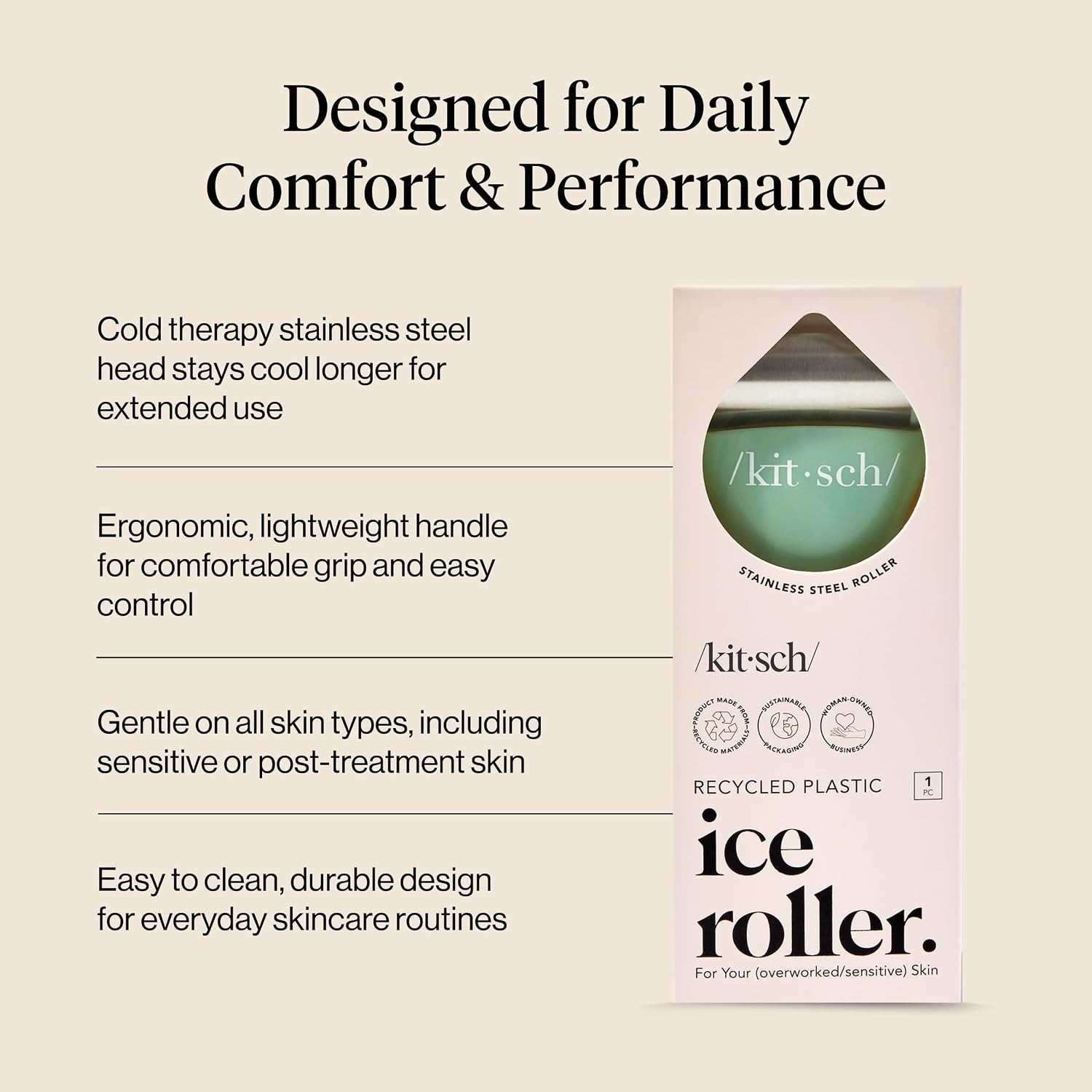 Ice Roller for Face – Stainless Steel Ice Face Roller to Reduce Puffiness, Re…
