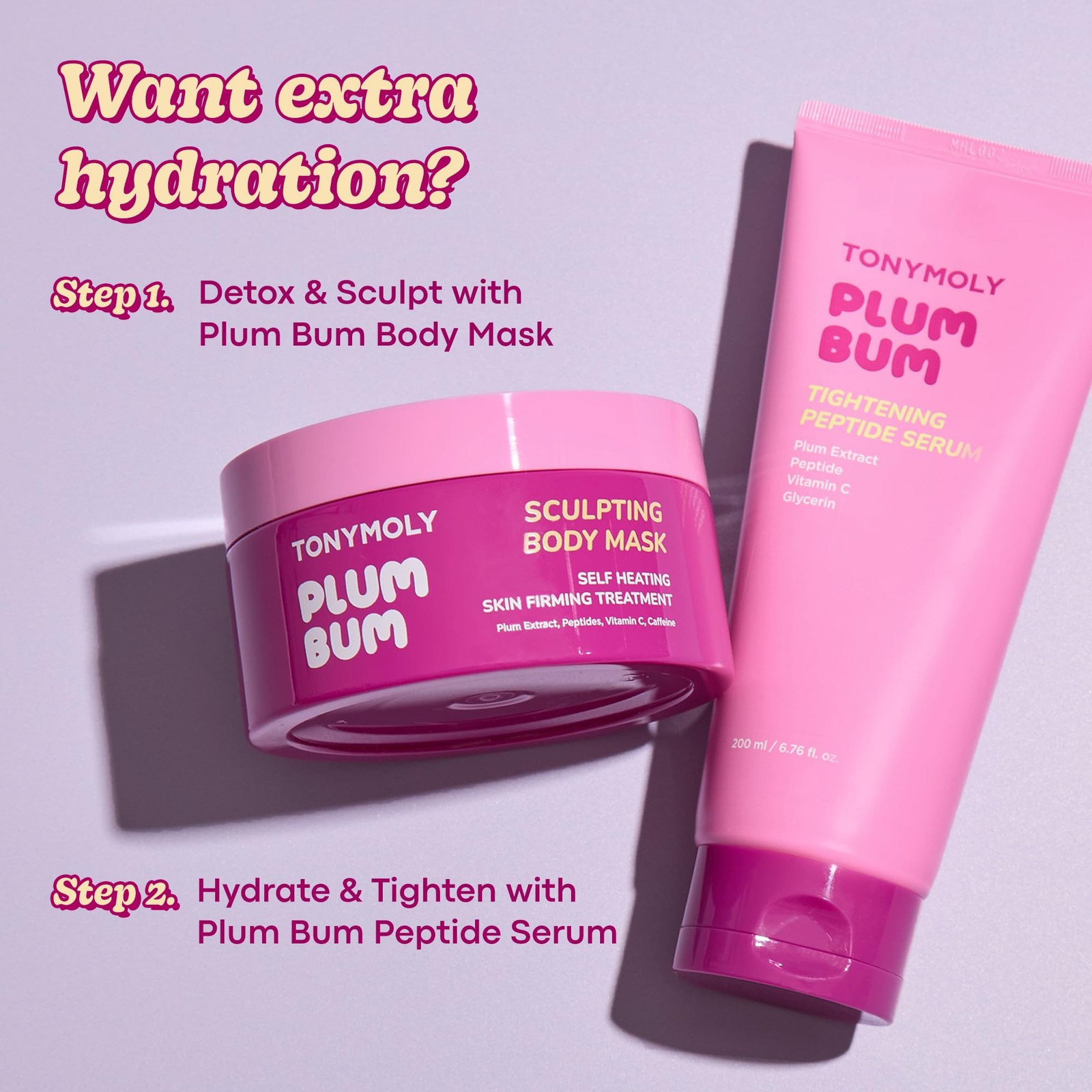Plum Bum Tightening Peptide – Firming & Hydrating Body with Plum Extract, & G…