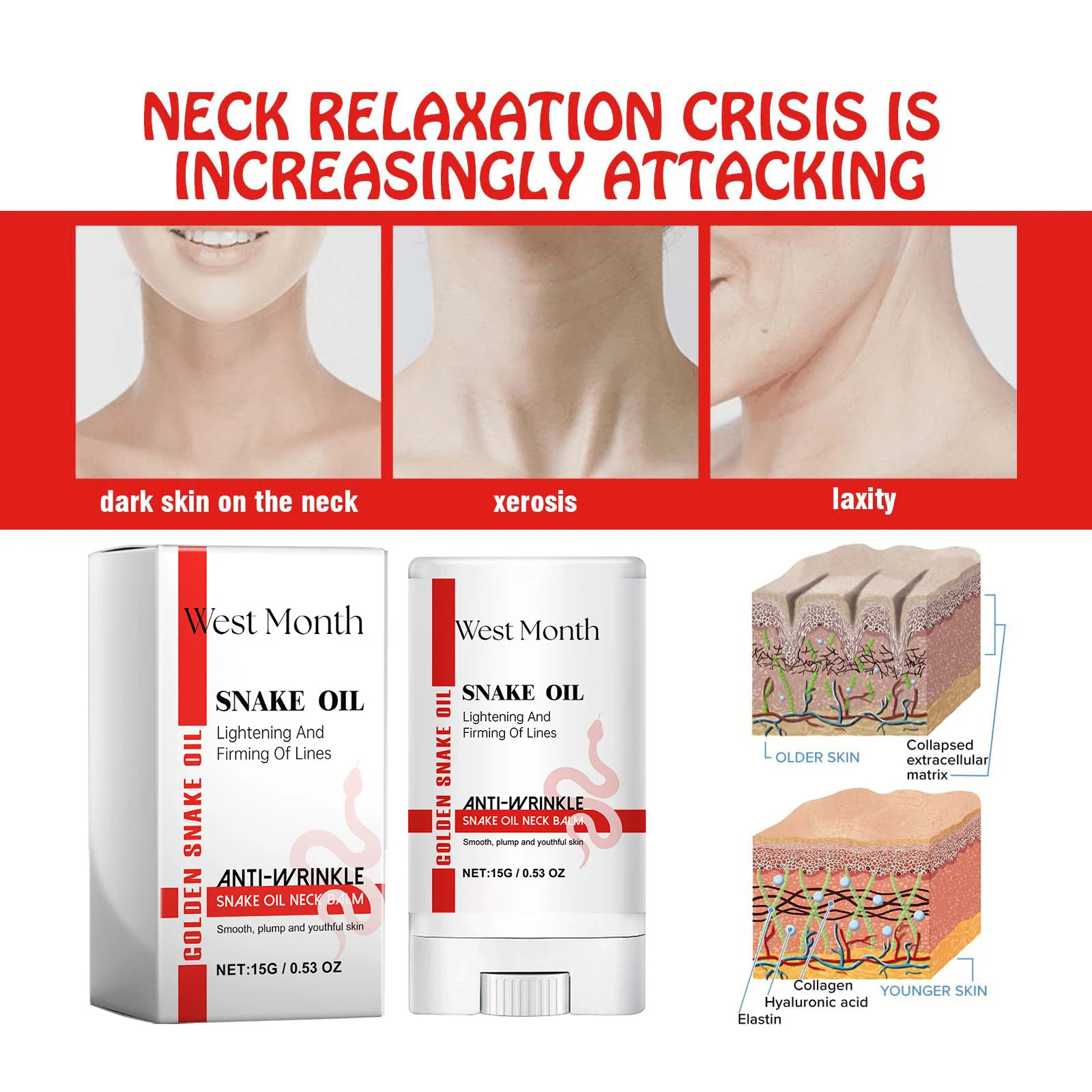 Collagen Neck Cream for Firming, Lifting, and Brightening Skin