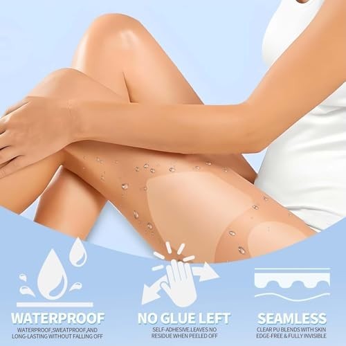 30 Pcs Thigh Lift Tape – Invisible Anti-Friction Patches for Loose Skin, Sweatpr