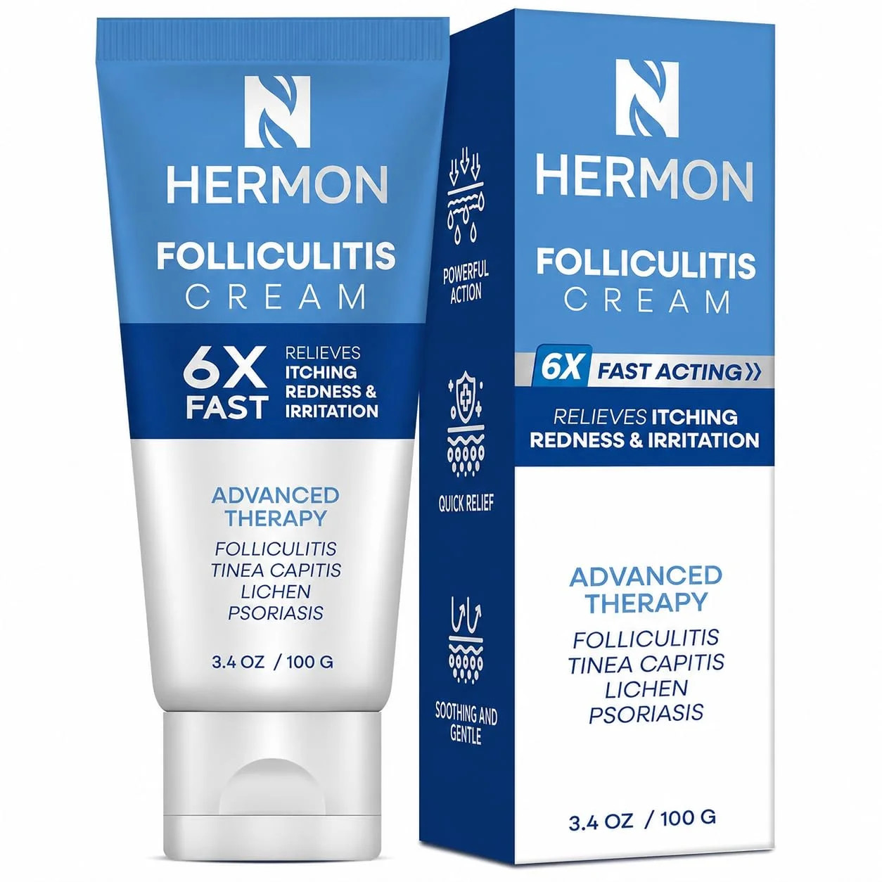 Hermon Folliculitis Cream: Effective for Folliculitis Scalp Face and Body 100g
