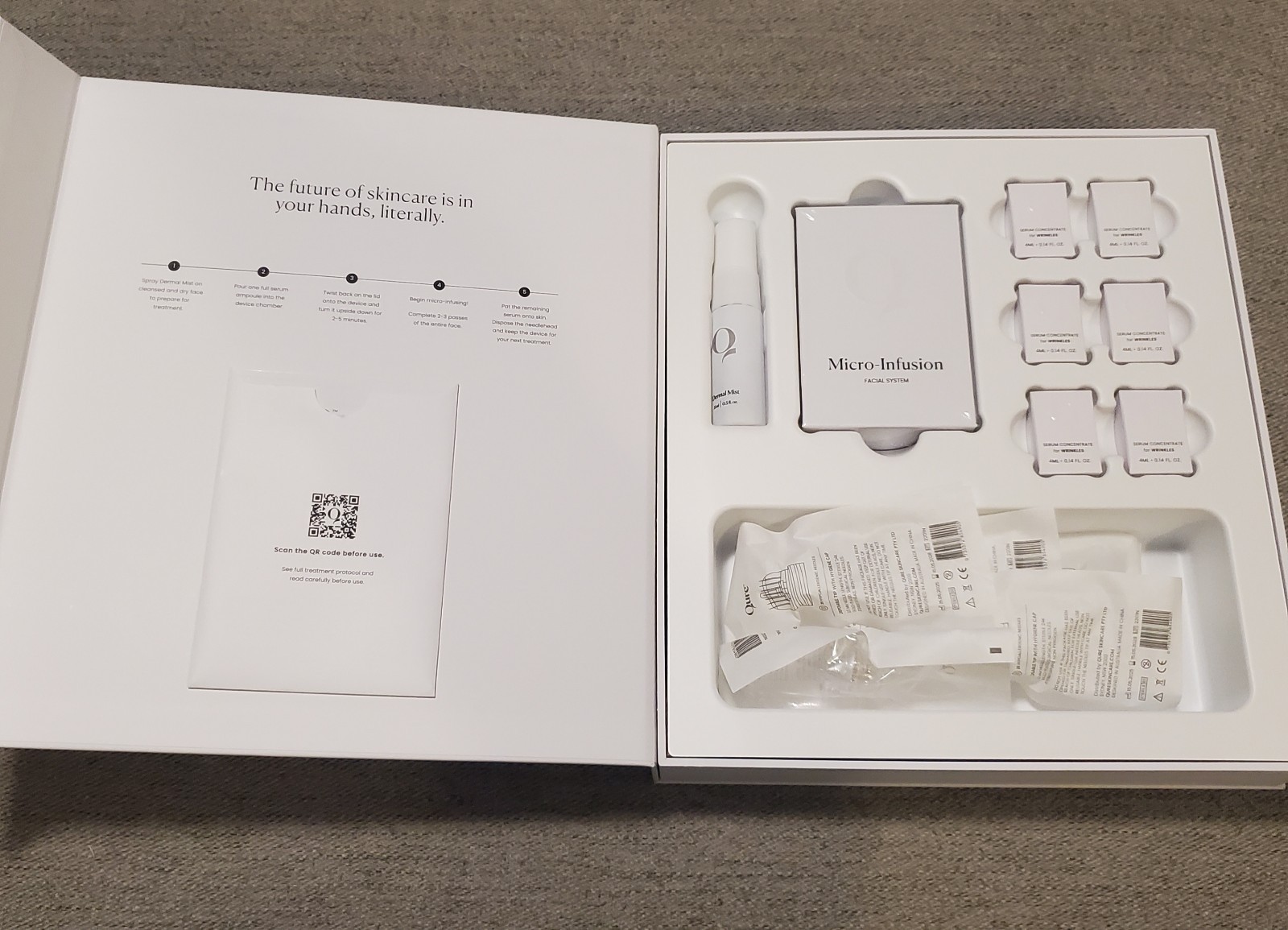 QURE SKINCARE Micro-Infusion System 3 Month Supply Microneedling for Wrinkles