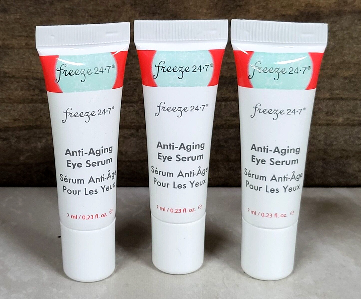 3X ~ Freeze 24-7 Anti-Aging Eye Serum ~ 0.23 oz each, 7 ml