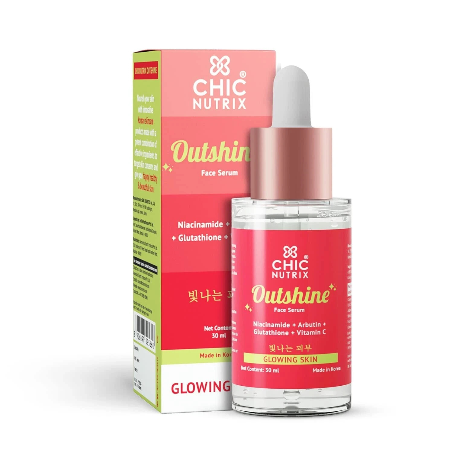 Chicnutrix Outshine – Korean Brightening Face Serum | Made in Korea 30ml
