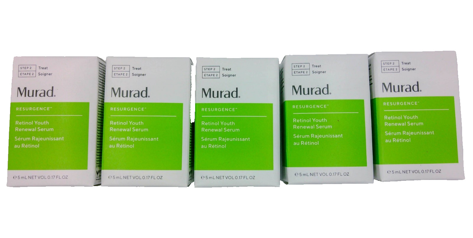 Murad Retinal Youth Renewal Serum Travel Size 5 ml/0.17 fl oz NIB [5 Pack]