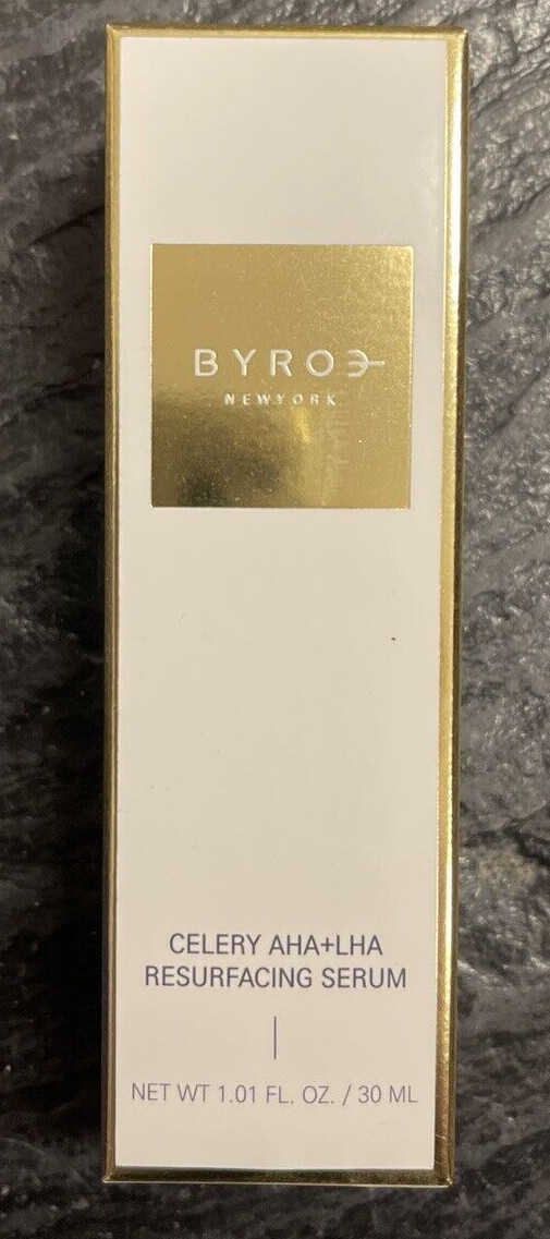 Byroe New York Celery AHA + LHA Resurfacing Serum 1.01 fl oz / 30 ml BNIB RTL$86