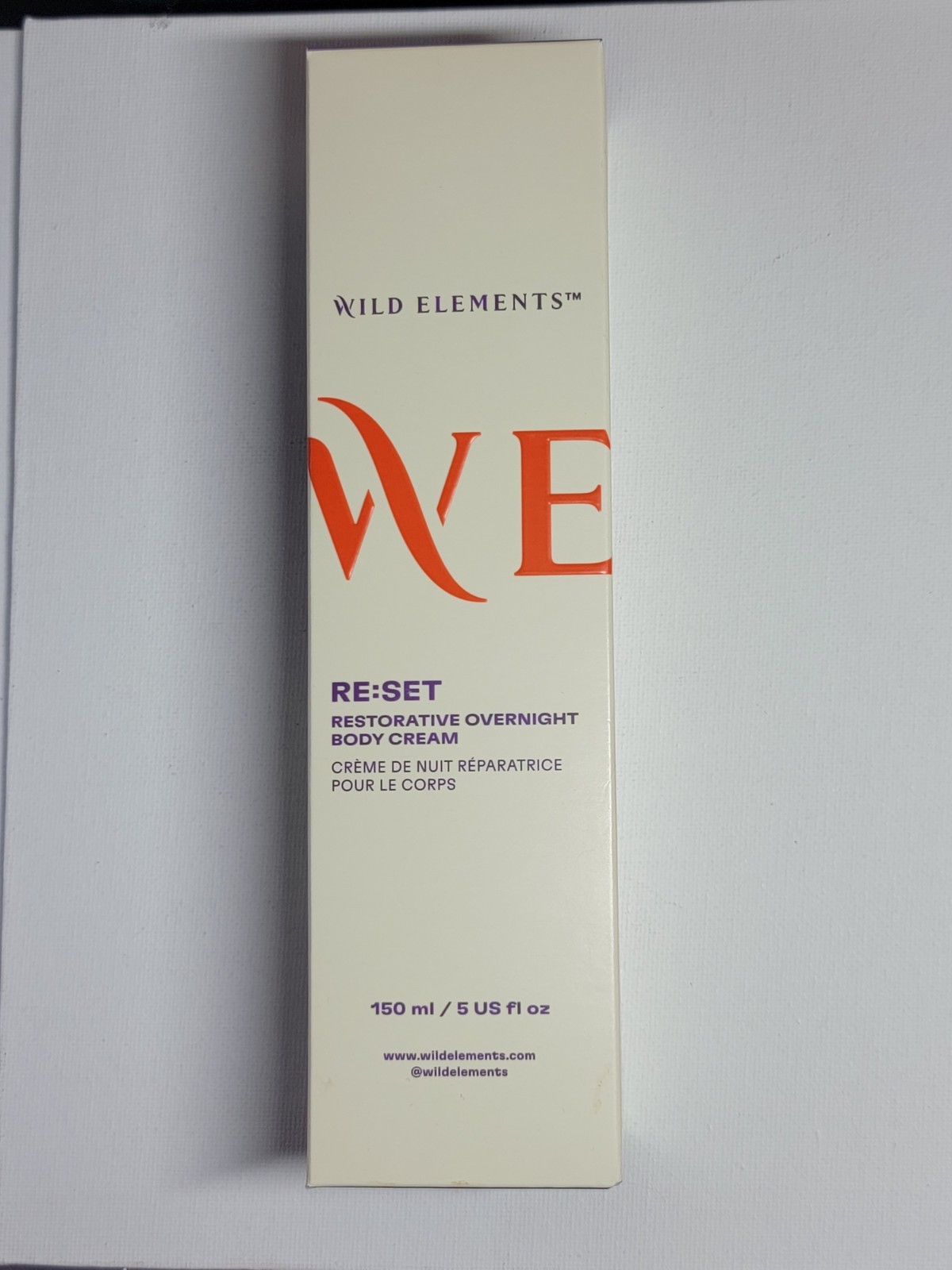 Wild Elements RE:SET Restorative Overnight Body Cream. Full Size.