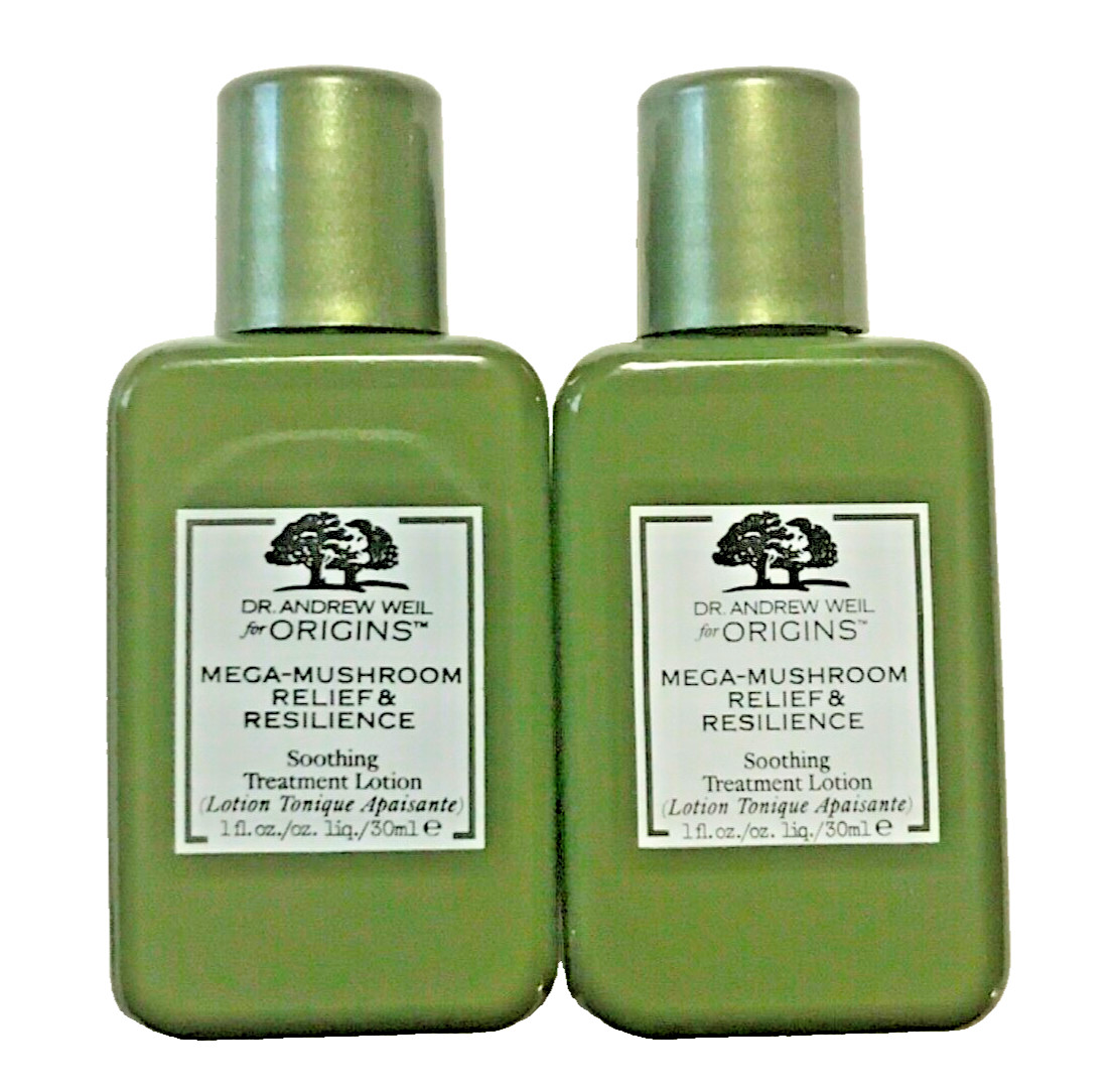 2 Dr Andrew Weil for Origins Mega Mushroom Soothing Treatment Lotion -Travel 1oz