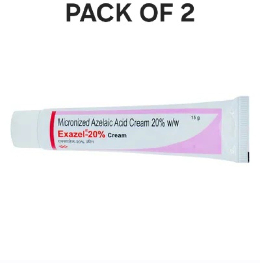 Exazel 20% Cream 15g micronized Azelaic Acid (20% w/w) – PACK OF 2
