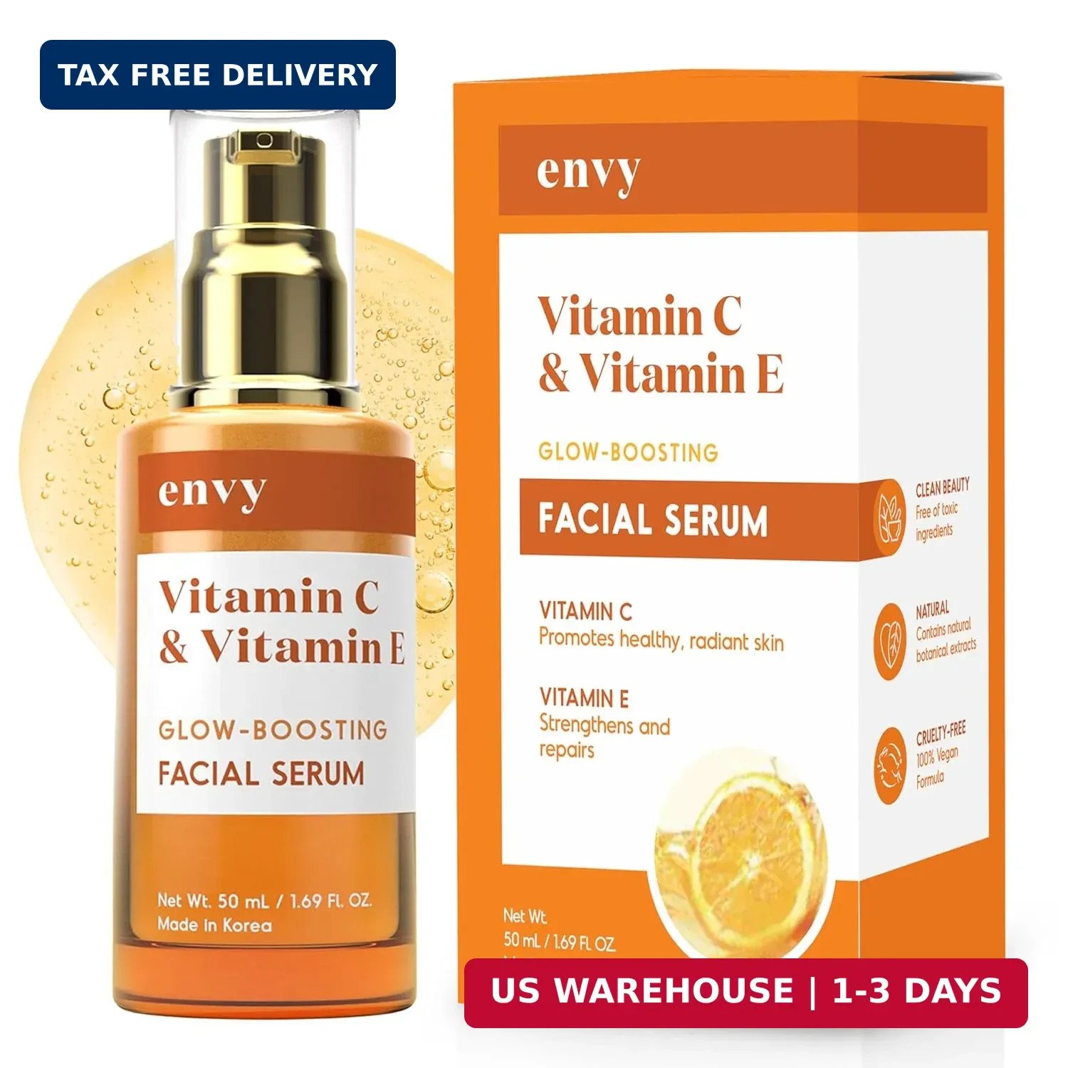 Envy Vitamin C Serum with Vitamin E & Glycerin – Skin, Dark Spot Reduction & Ant
