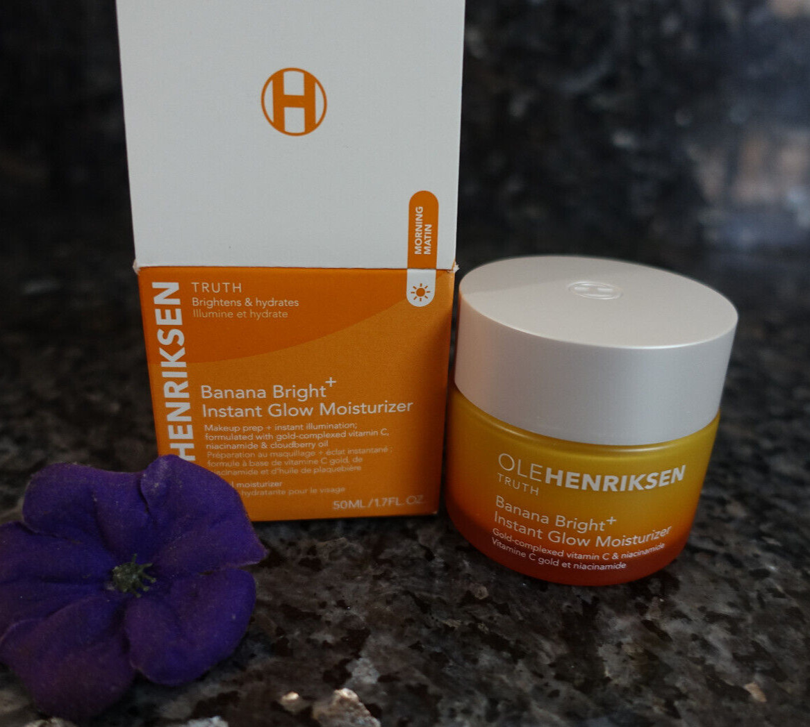 Olehenriksen banana bright instant glow moisturizer new in box 1.7oz