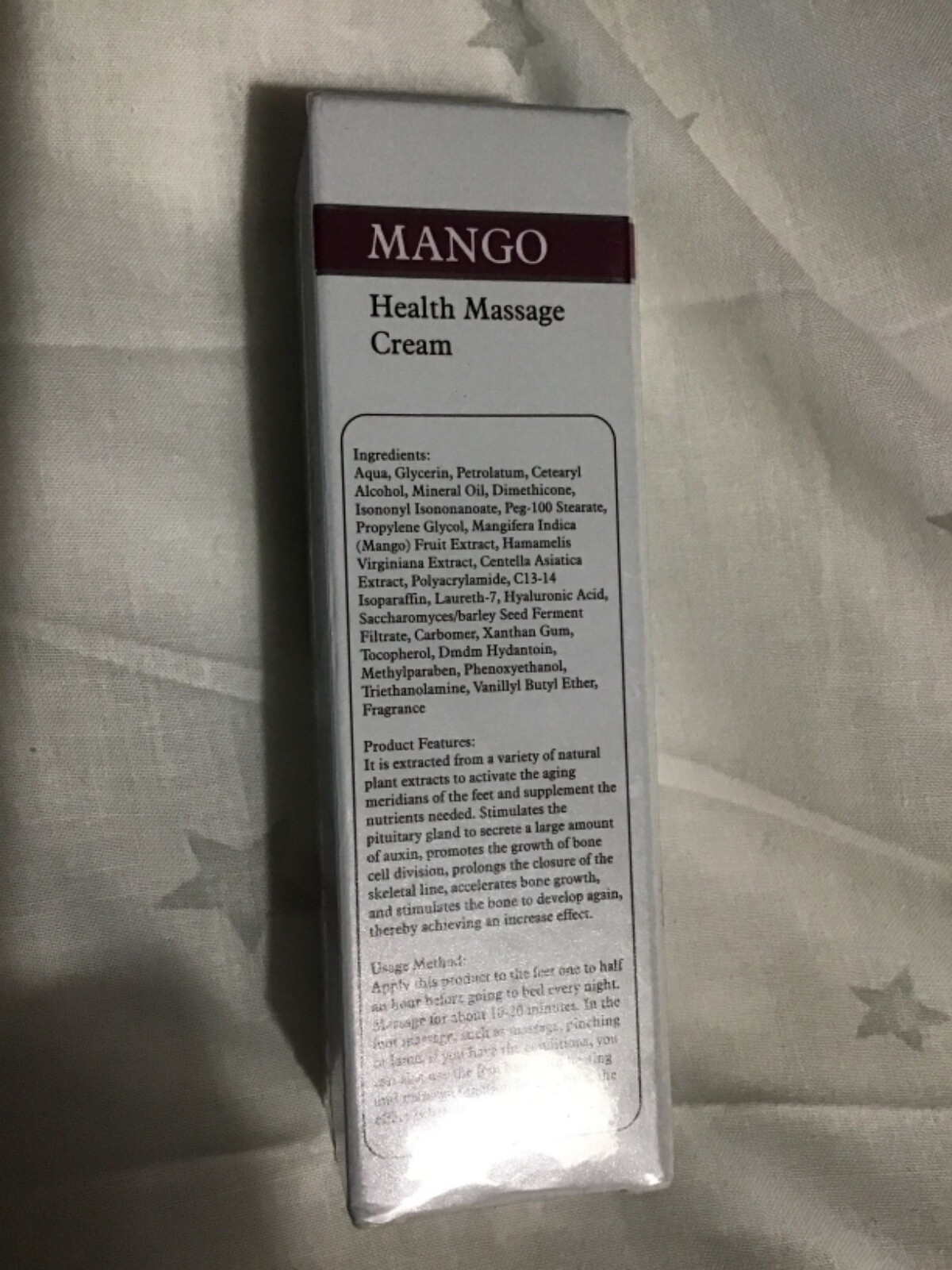 RtopR mango health massage cream 1.4 oz new