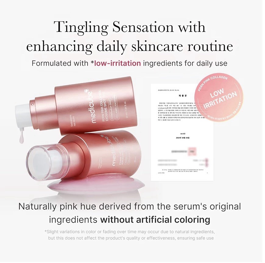Medicube PDRN Pink Collagen Exosome Shot Serum 7500 30ml / 1.01 fl.oz Exp:1-2028