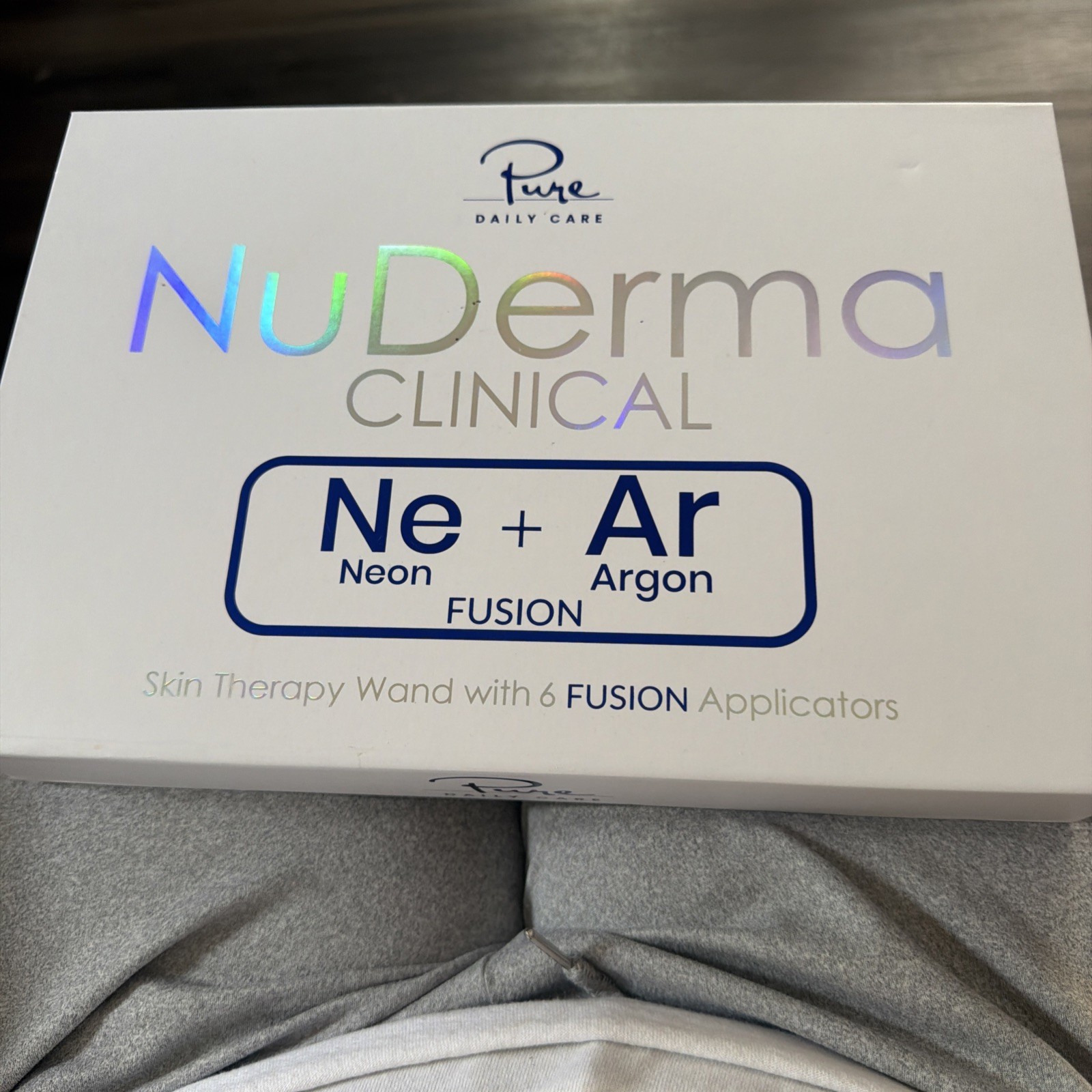 NuDerma Clinical Skin Therapy Wand Portable Skin Therapy Machine w 6 Fusion NEW