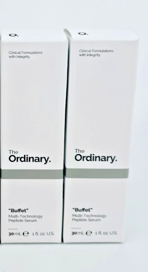 The Ordinary Buffet Multi Technology Peptide Serum Fragrance Free 1 oz Lot of 2