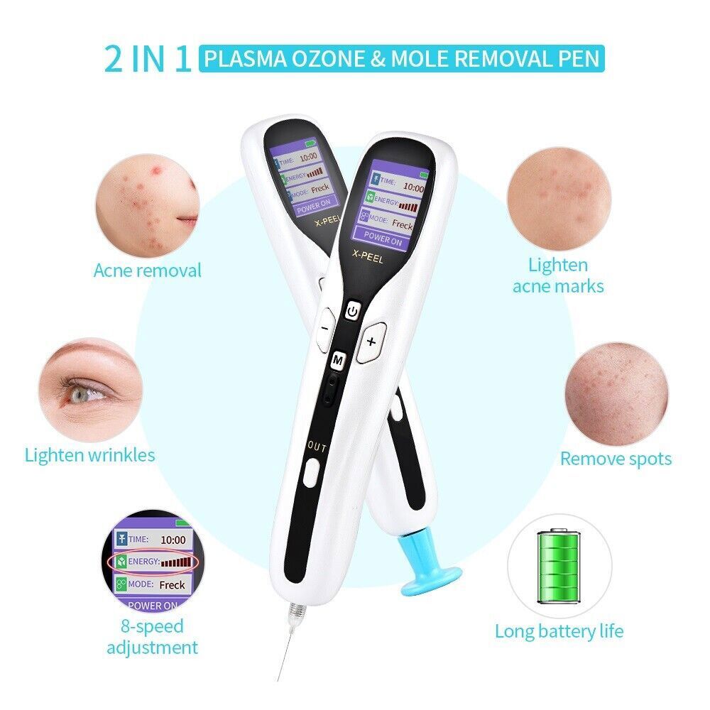 2 IN 1 Ozone Plasma Pen Skin Mole Dark Spot Remover Face Lif*ing Fibroblast Pen