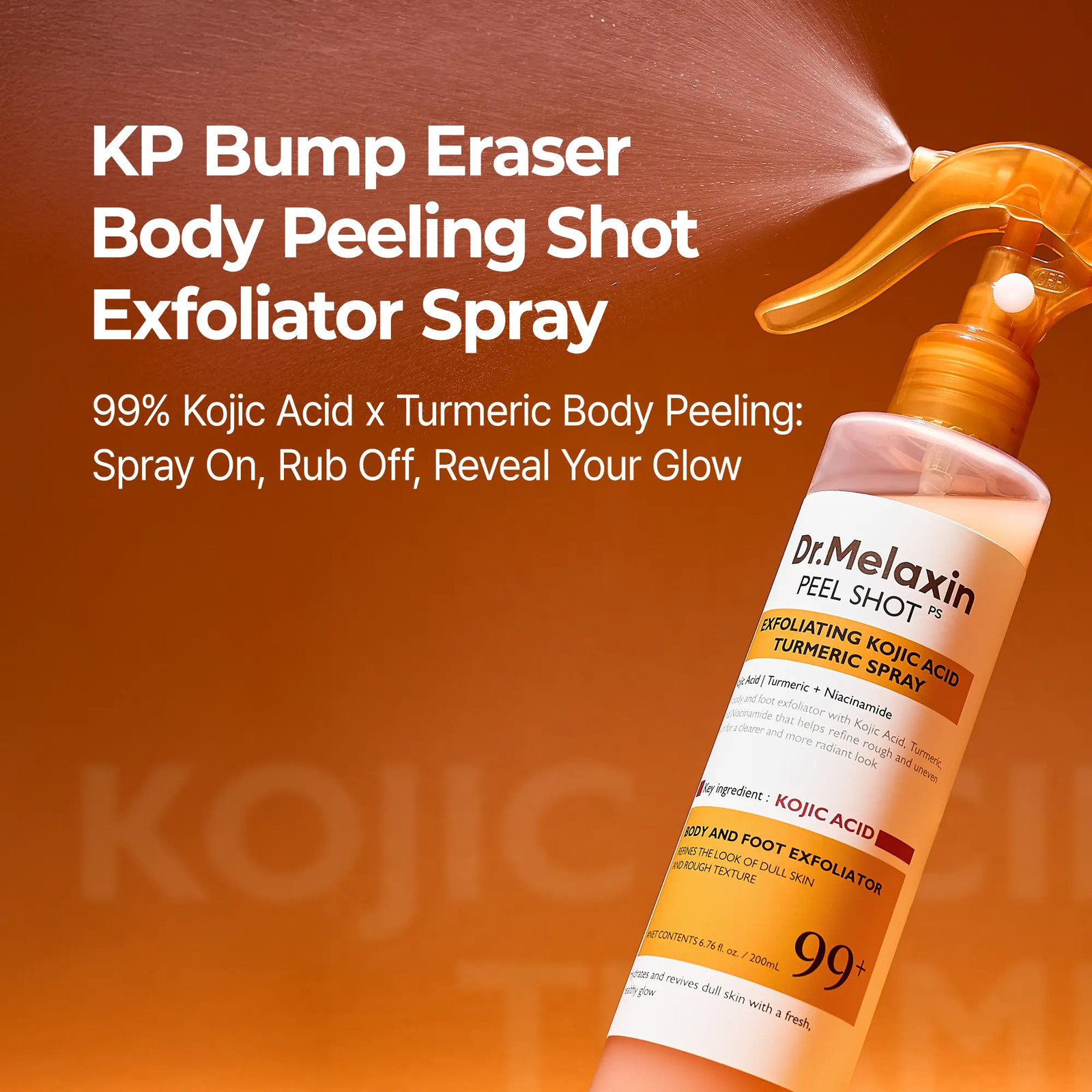 [Dr.Melaxin Official] Peel Shot Keratin Care Kojic Acid Turmeric Spray 200Ml Por