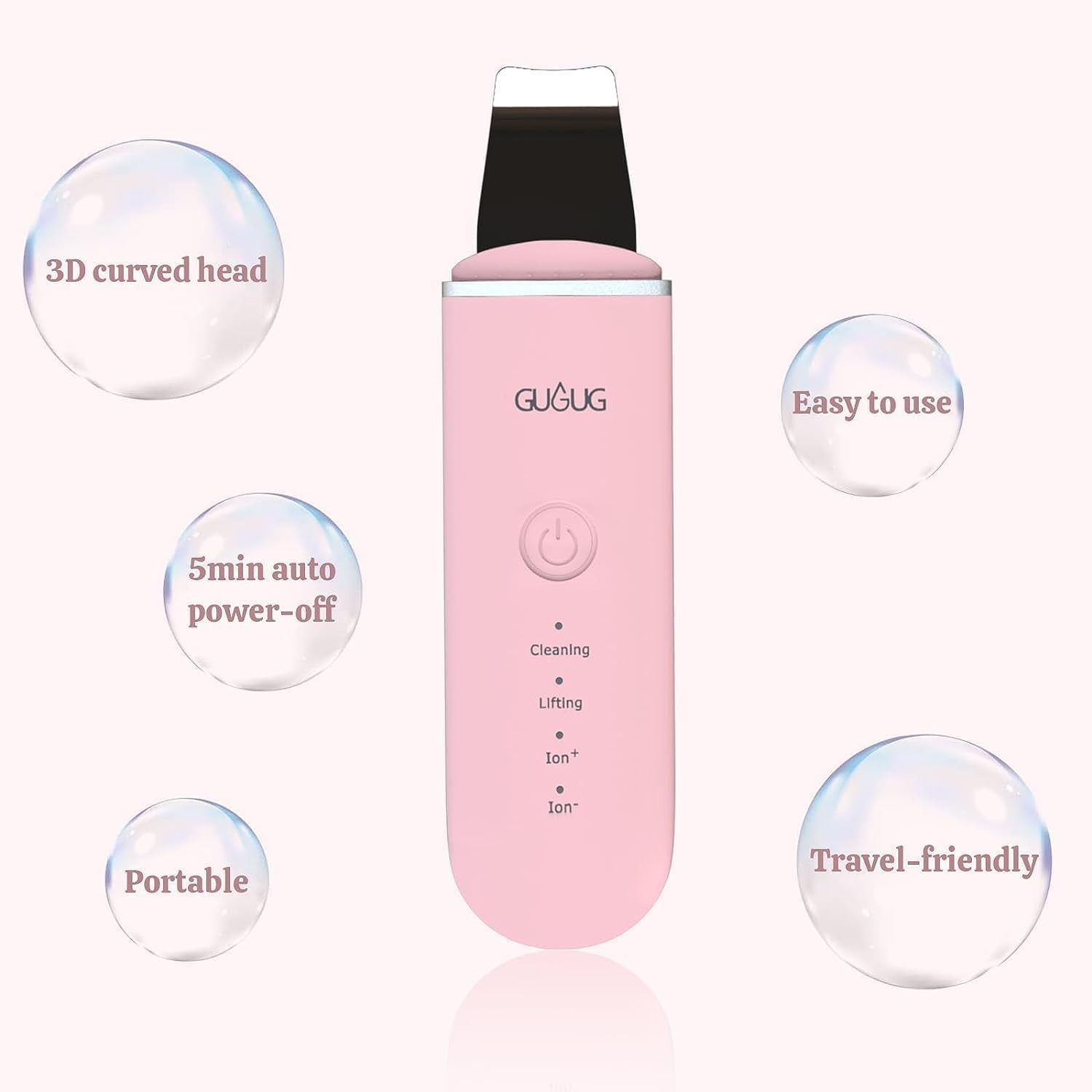 Pink Skin Scrubber Face Spatula – Blackhead Remover Tool