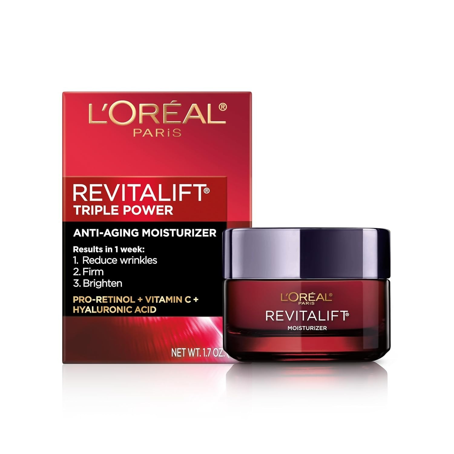 L’Oreal Paris Revitalift Triple Power Anti Aging Face Moisturizer Retinol 1.7oz