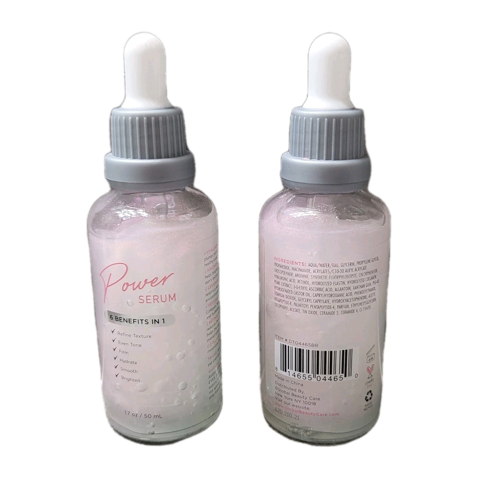 One New Bottle Global Beauty Care POWER SERUM 6 In 1 Facial Face Serum 1.7 oz
